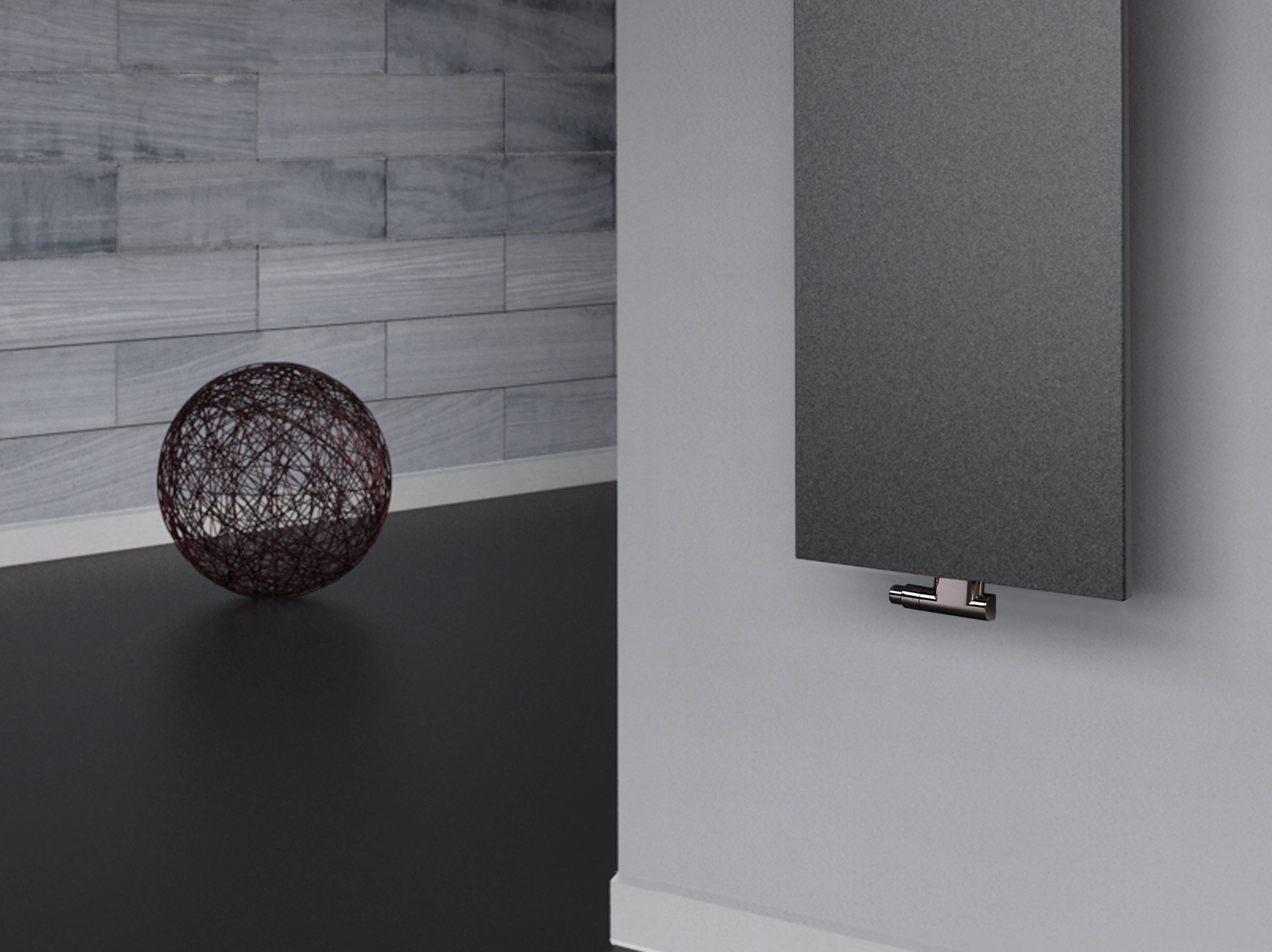 BADHEIZKÖRPER Design Mirror Steel 2 120x47cm 799 Watt anthrazit - moonstone SZAGATO Design Handtuchheizkörper mit Mittelanschluss Handtuchwärmer
