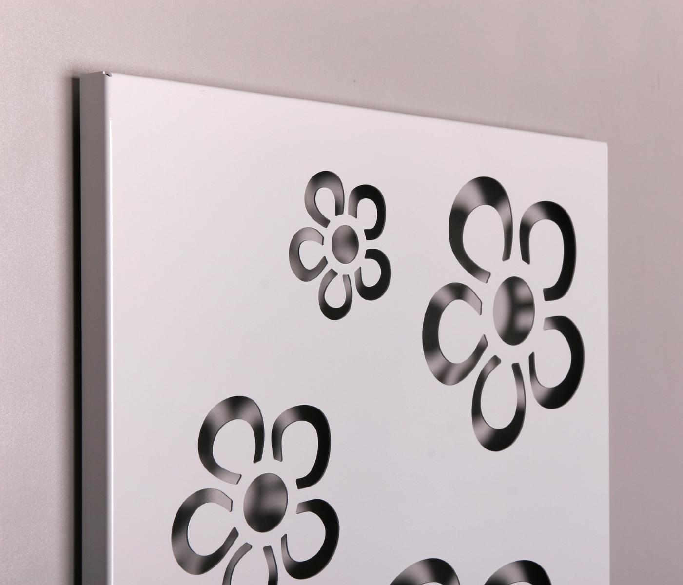 Wandgarderobe Design Flower Frame 140x40cm weiß SZAGATO Made in Germany Garderobenpaneel Garderobenleiste Garderobenleisten Flurgarderobe Garderobe