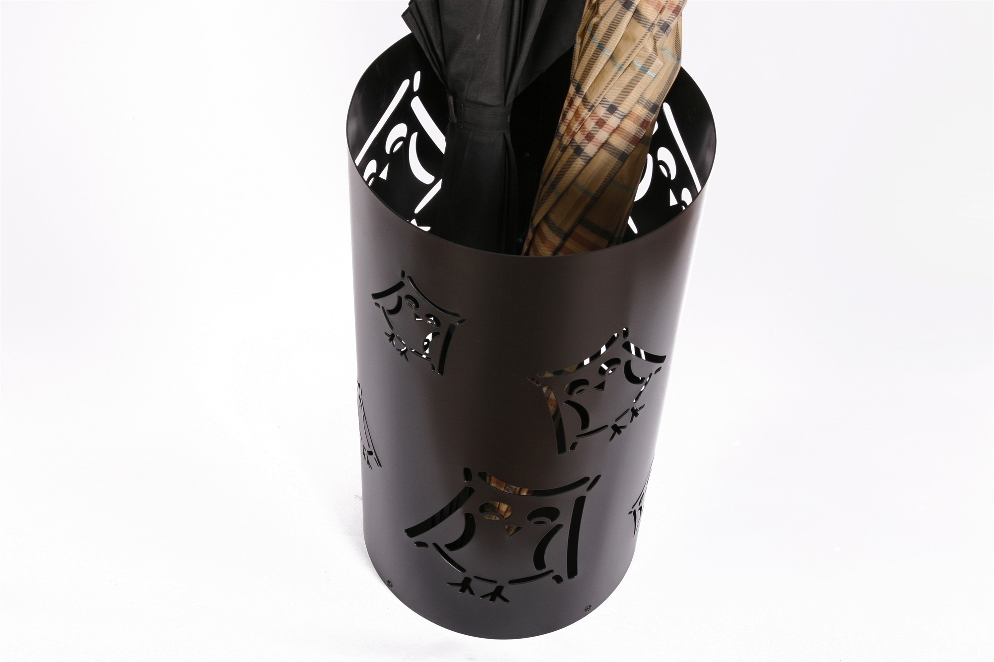 Schirmständer Design Eule 49xØ23cm schwarz SZAGATO Made in Germany moderner Regenschirmständer groß Schirmhalter Regenschirmhalter Design