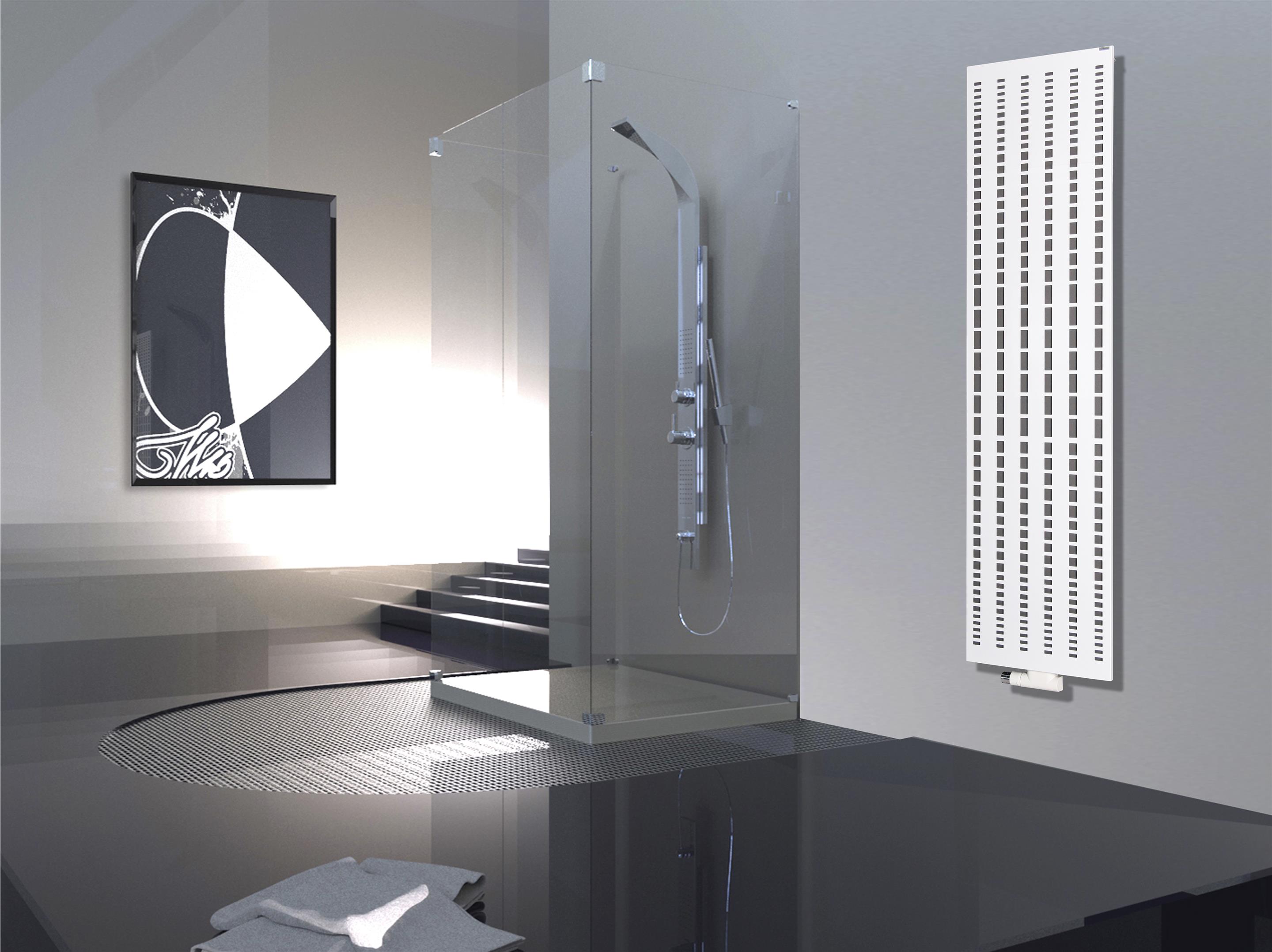 BADHEIZKÖRPER Design broken Mirror 3 180x47cm 1118 Watt weiß SZAGATO Designheizkörper Handtuchheizkörper mit Mittelanschluss Handtuchwärmer