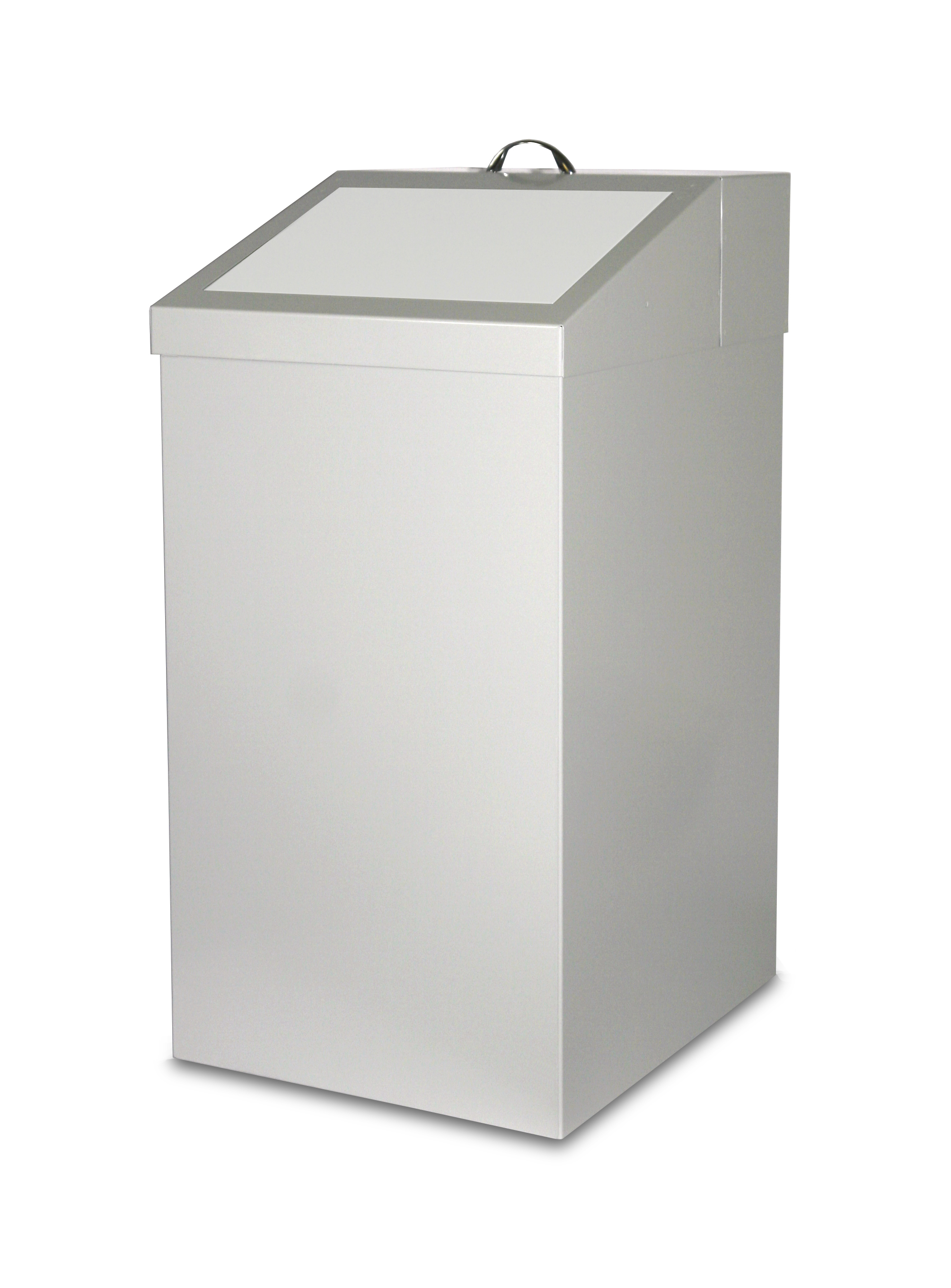 Abfallbehälter 54 ltr. HxBxT 65x34x38cm weiß SZAGATO Made in Germany Abfalleimer Abfallsammler Mülleimer großes Volumen Wertstoffsammler groß stehend