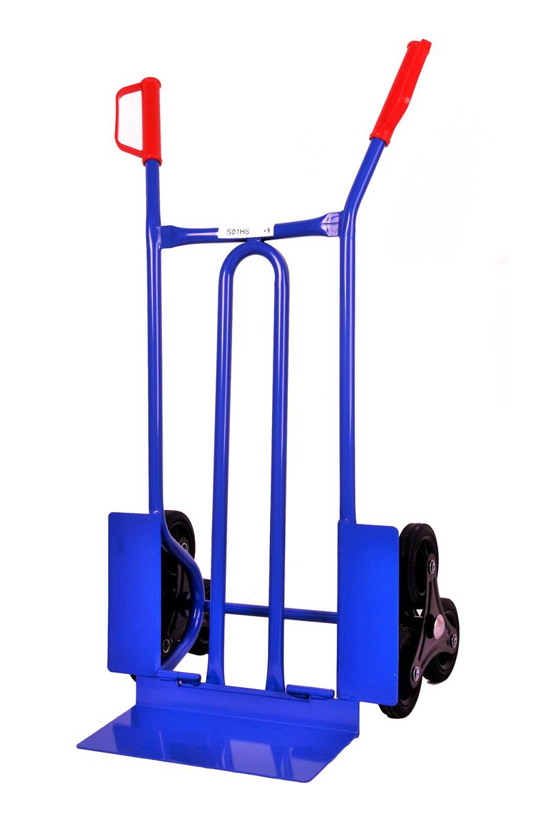 Sackkarre für Treppen 250 kg 108x53x55cm blau SZAGATO Treppen Sackkare Treppensteiger Transportkarre klappbar Sackkarre Stahl Sackkarre klappbar