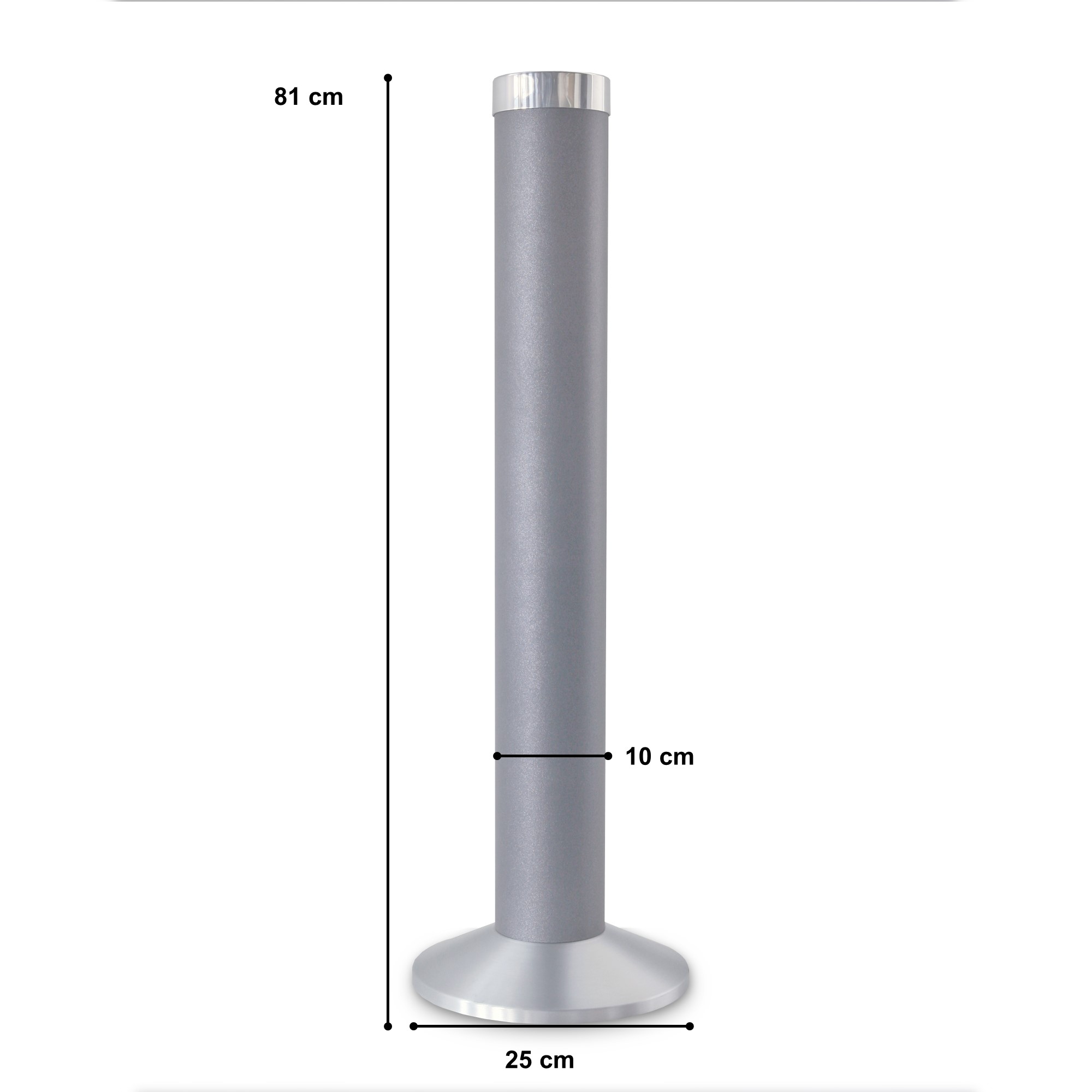 Aschenbecher Säule 81x25cm ALU anthrazit -moonstone SZAGATO Made in Germany Aschenbecher groß Stand-Aschenbecher außen großer Aschenbecher stehend