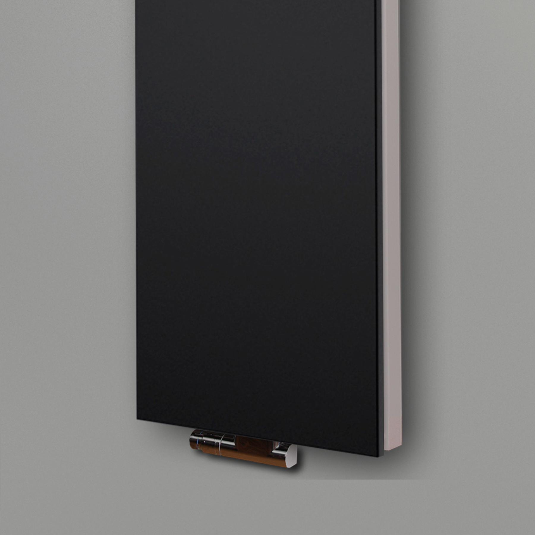 BADHEIZKÖRPER Design Mirror Steel 6 180x47cm 1964 Watt schwarz + (+1 Halter 50mm) SZAGATO Designheizkörper Handtuchheizkörper mit Mittelanschluss