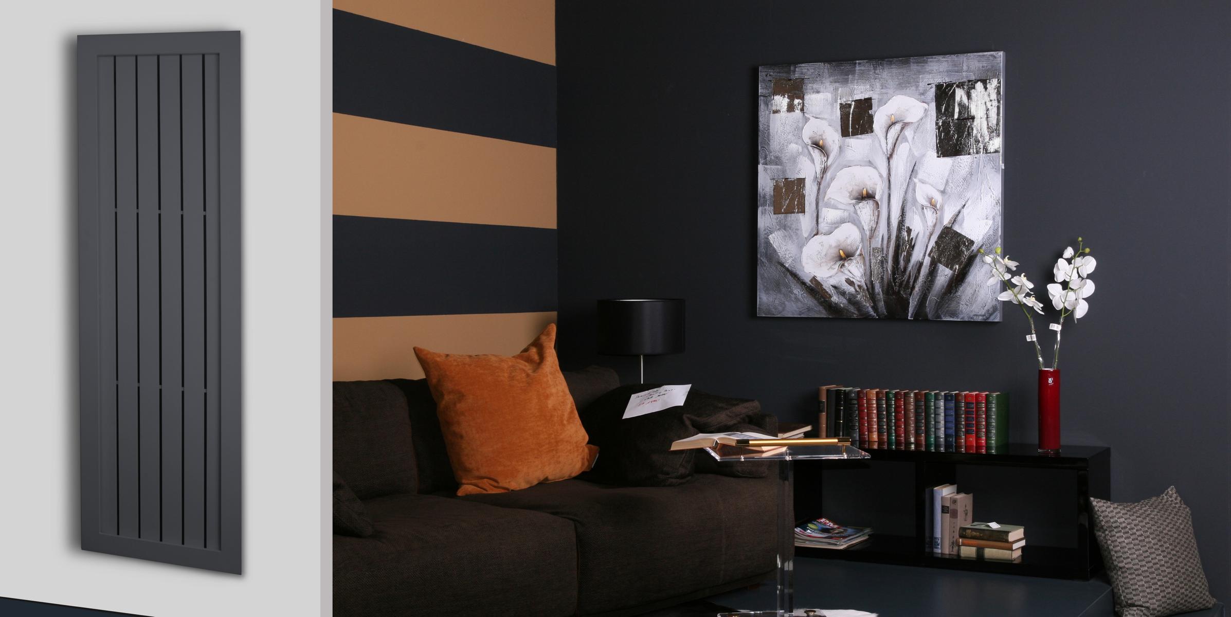 BADHEIZKÖRPER Design Frame 180x65cm 1460 Watt anthrazit moonstone SZAGATO Designheizkörper Handtuchheizkörper mit Mittelanschluss Handtuchwärmer