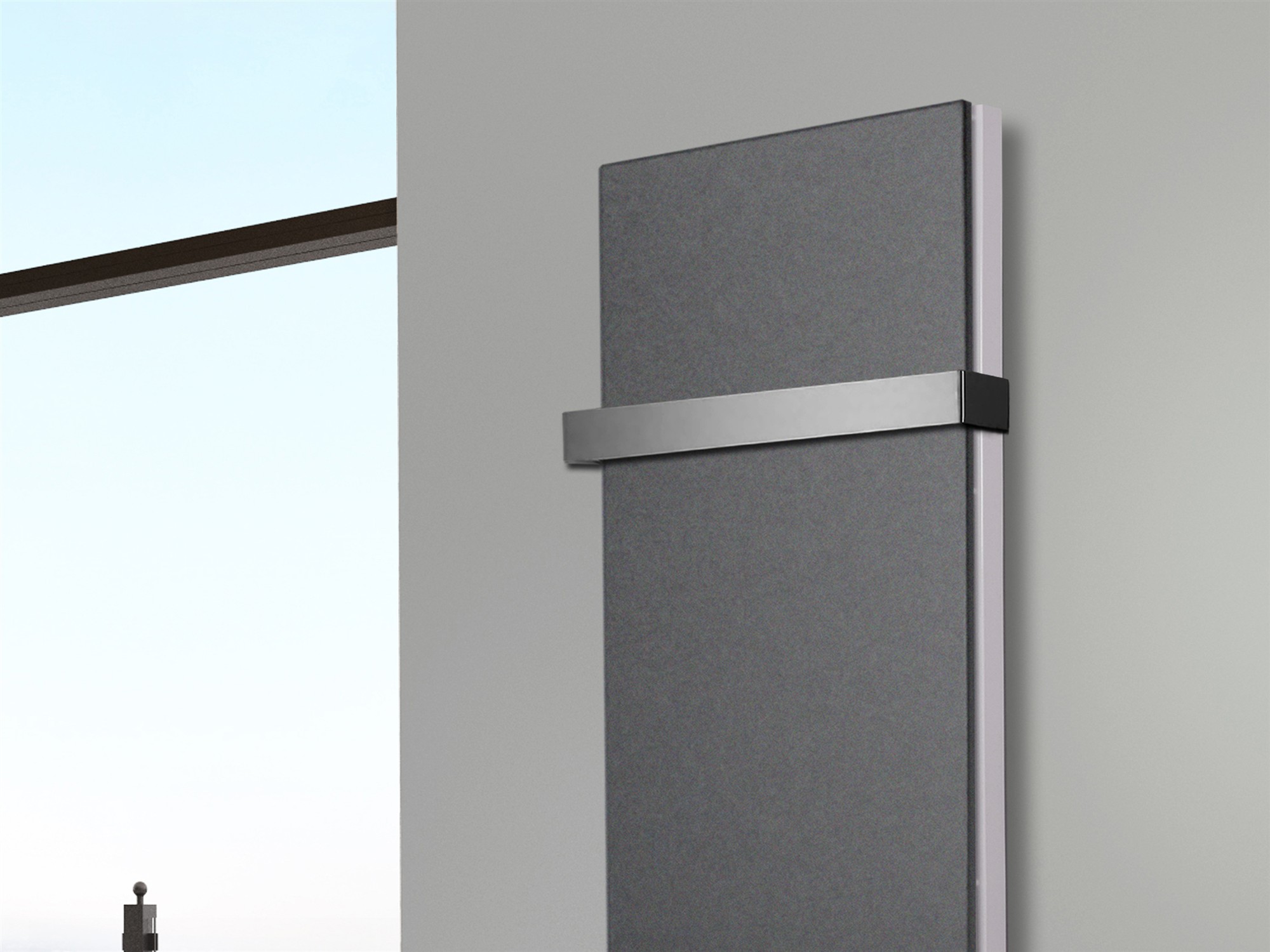 BADHEIZKÖRPER Design Mirror Steel 5 120x47cm 1458 Watt anthrazit - moonstone (+1 Halter 50mm) SZAGATO Designheizkörper Mittelanschluss Handtuchwärmer