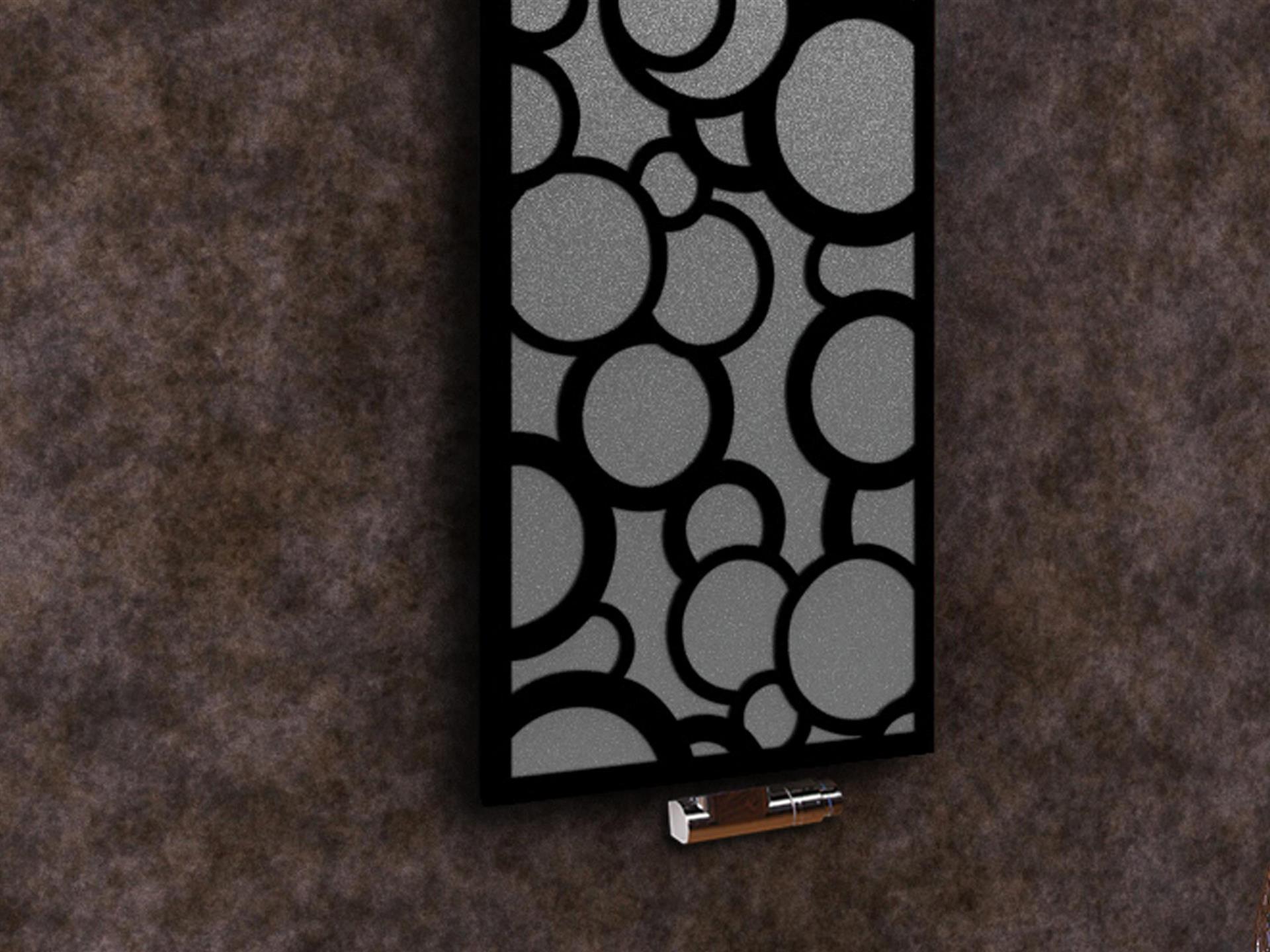 BADHEIZKÖRPER Design Kreta 2 120x47cm 799 Watt anthrazit moonstone schwarz (+1 Halter 15mm) SZAGATO Designheizkörper Mittelanschluss Handtuchwärmer