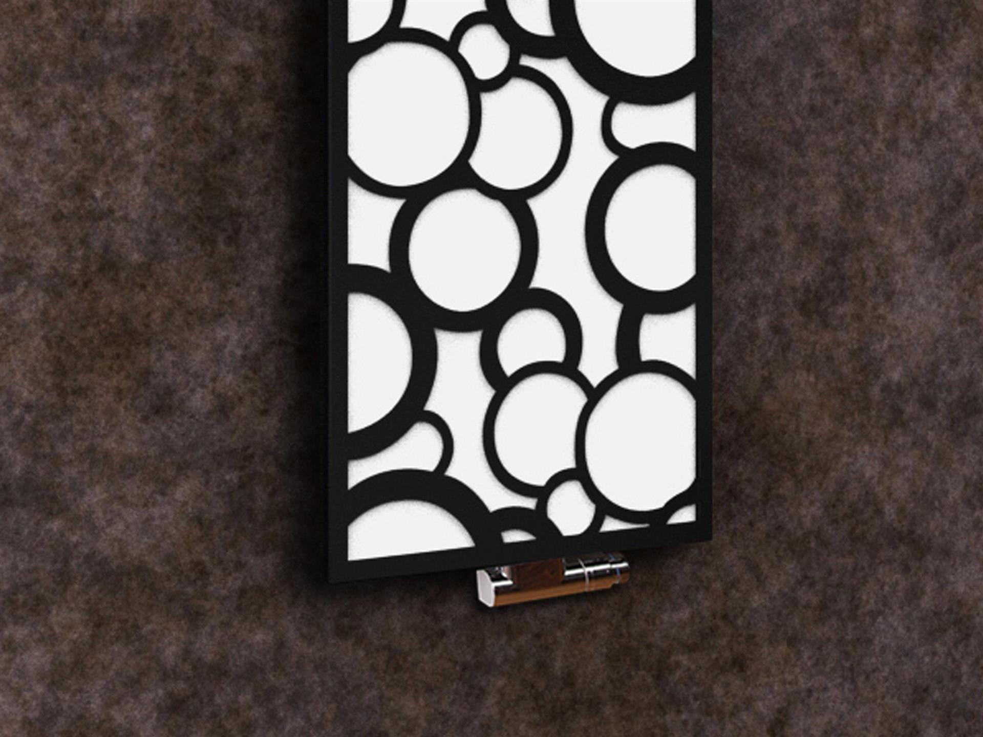 BADHEIZKÖRPER Design Kreta 2 120x47cm 799 Watt weiß schwarz +1 Halter 50mm SZAGATO Designheizkörper Handtuchheizkörper Mittelanschluss Handtuchwärmer