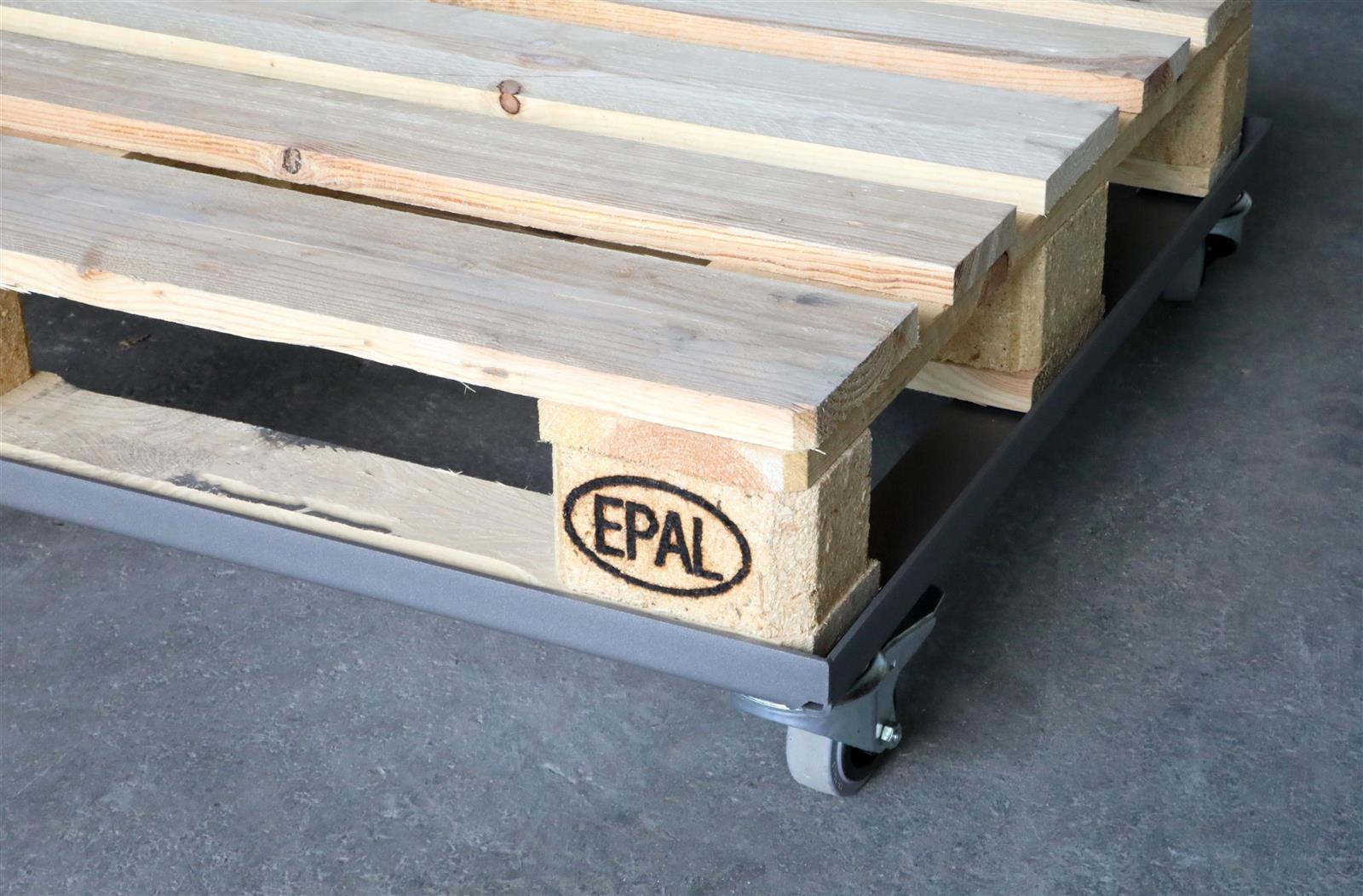 Palettenrollwagen 122x82cm für Europaletten 120x80cm 400kg SZAGATO Paletten Rollwagen Europalette Rollwagen für Europaletten Wagen Palettenrollwagen