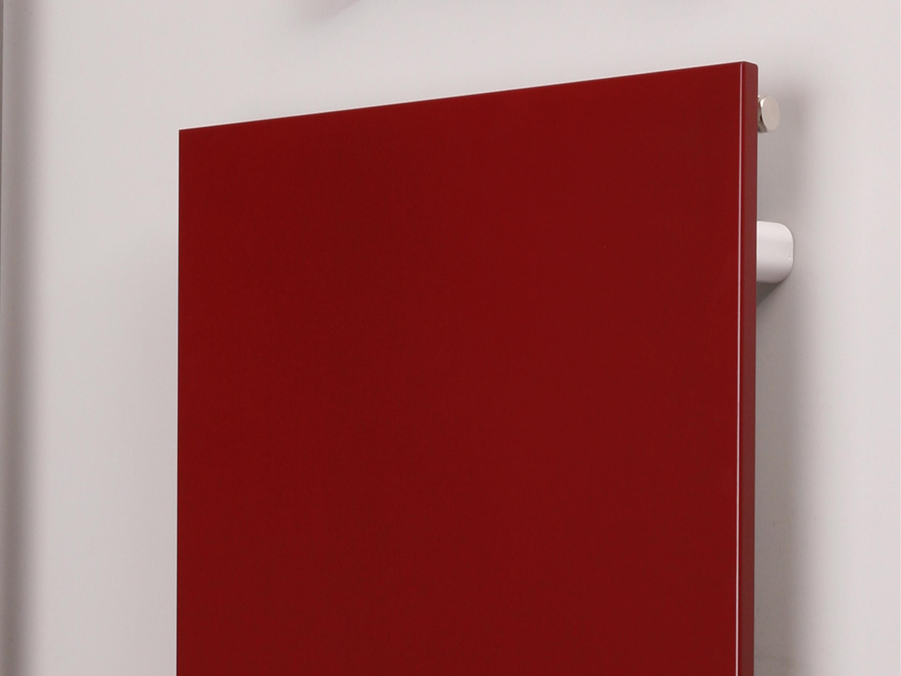 BADHEIZKÖRPER Design Mirror Steel 2 120x47cm 799 Watt rot (+1 Halter 50mm) SZAGATO Designheizkörper Handtuchheizkörper Mittelanschluss Handtuchwärmer