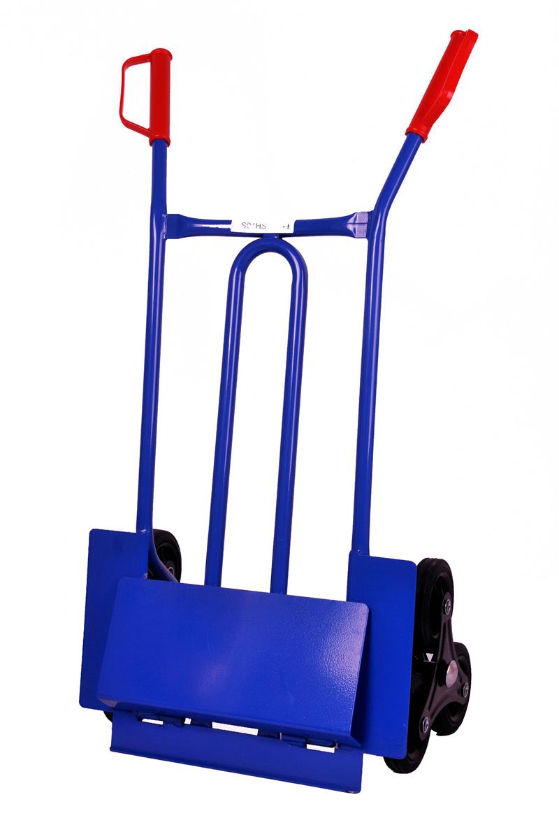 Sackkarre für Treppen 250 kg 108x53x55cm blau SZAGATO Treppen Sackkare Treppensteiger Transportkarre klappbar Sackkarre Stahl Sackkarre klappbar