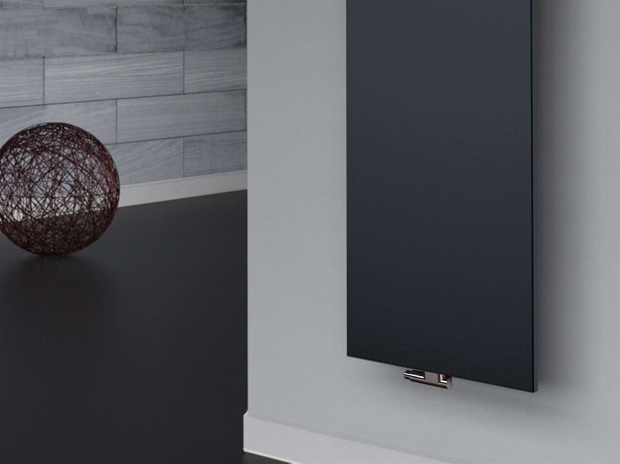 BADHEIZKÖRPER Design Mirror Steel 3 180x47cm 1118 Watt anthrazit (+2 Halter 50mm) SZAGATO Designheizkörper Handtuchheizkörper mit Mittelanschluss