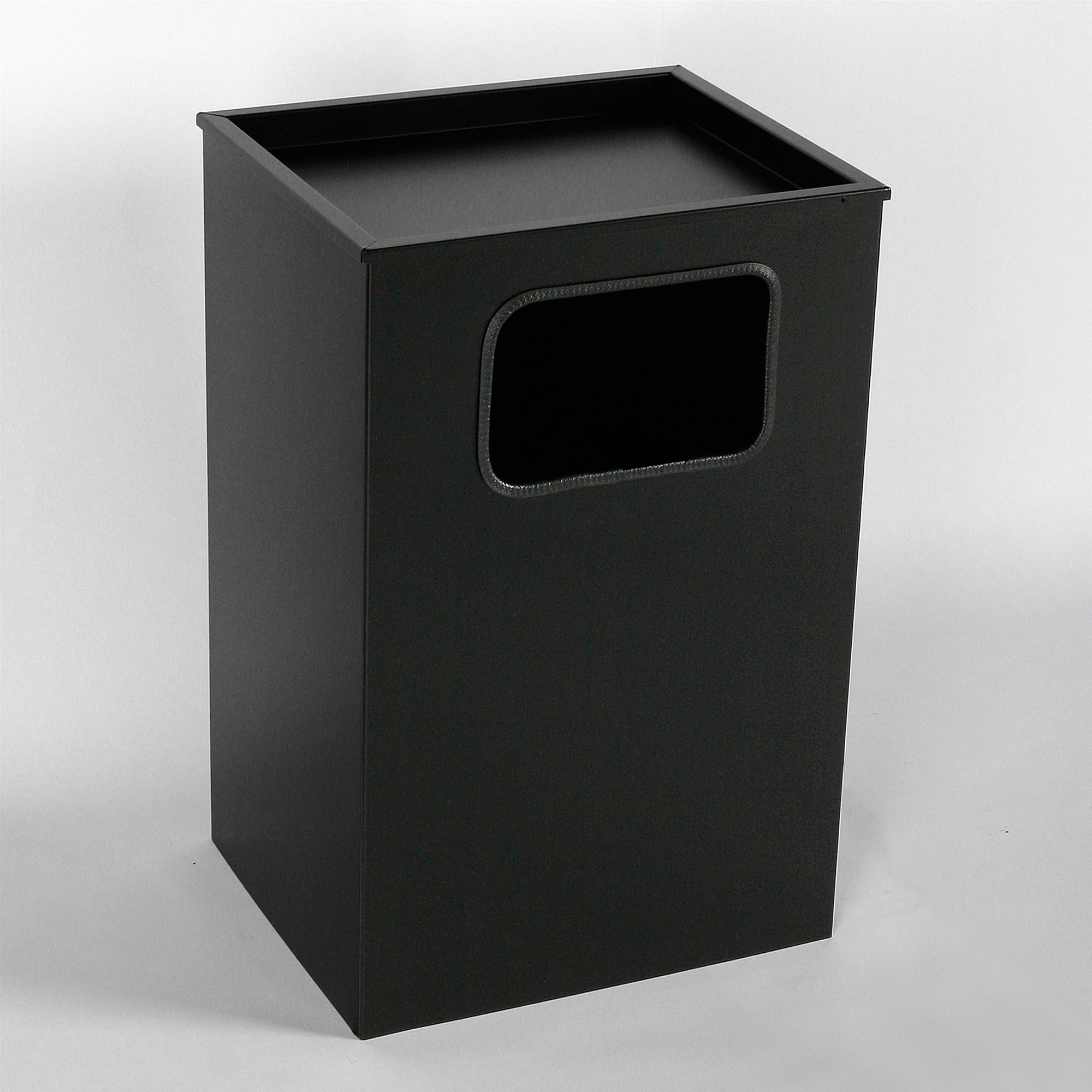 Aschenbecher mit Mülleimer Classic 62x40x33cm 28 ltr Schwarz inkl Inneneimer SZAGATO Standascher Abfalleimer Mülleimer mit Aschenbecher Abfallsammler
