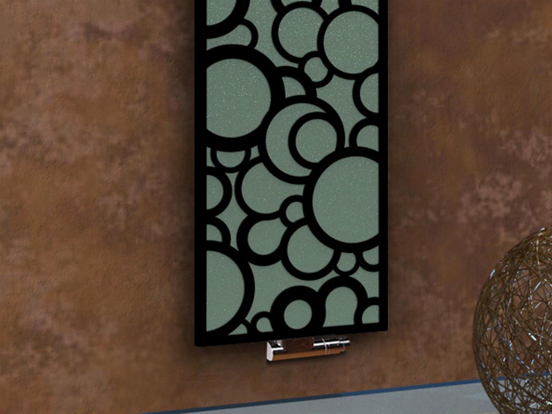 BADHEIZKÖRPER Design Kreta 3 180x47cm 1118 Watt schwarz (+1 Halter 50mm) SZAGATO Designheizkörper Handtuchheizkörper Mittelanschluss Handtuchwärmer