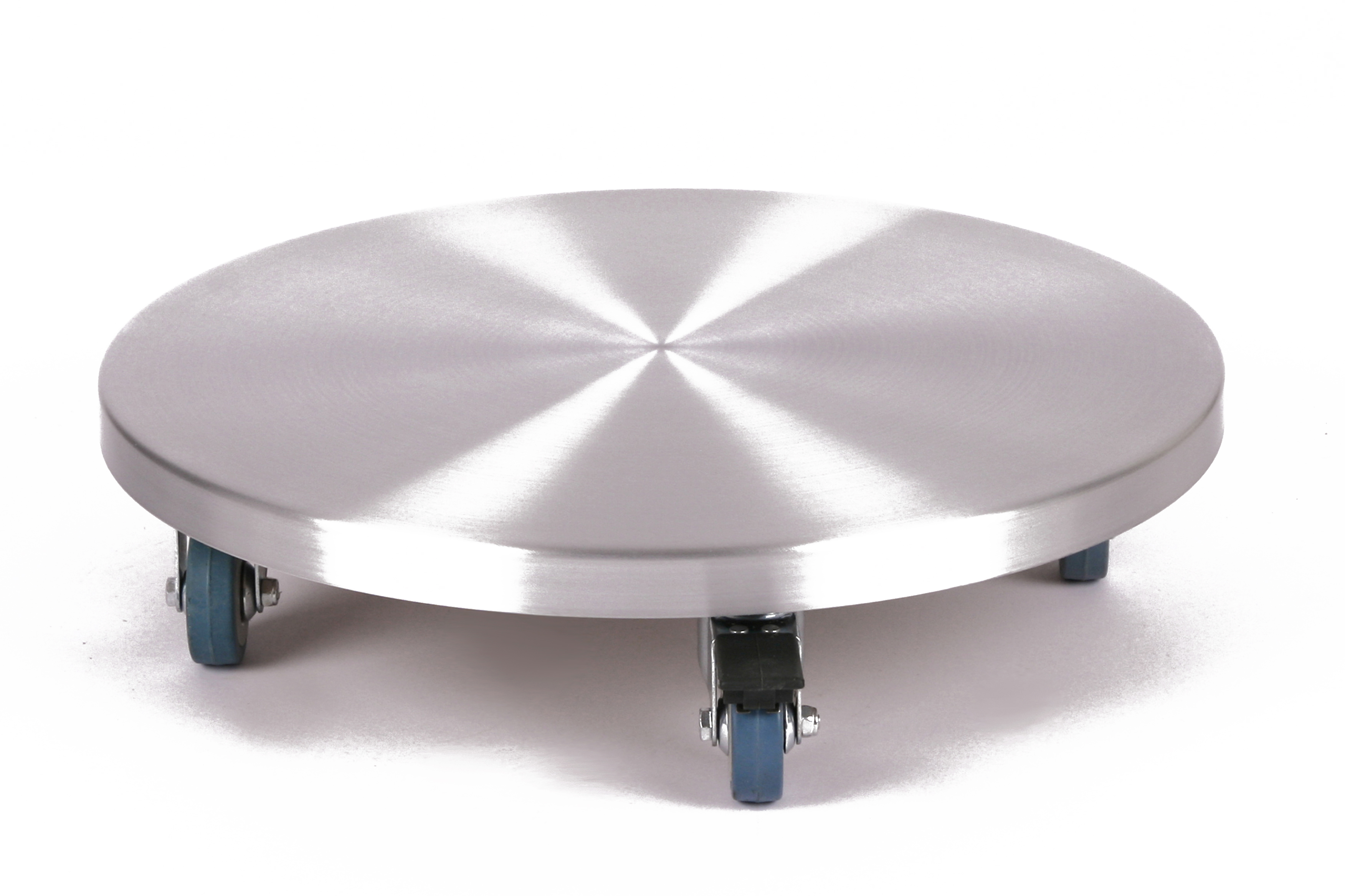 Rollbrett Pflanzenroller Ø40cm ALU 150 kg PU-Rolle +Bremse SZAGATO Made in Germany Blumenuntersetzer Möbelroller Outdoor Blumenroller Transportroller