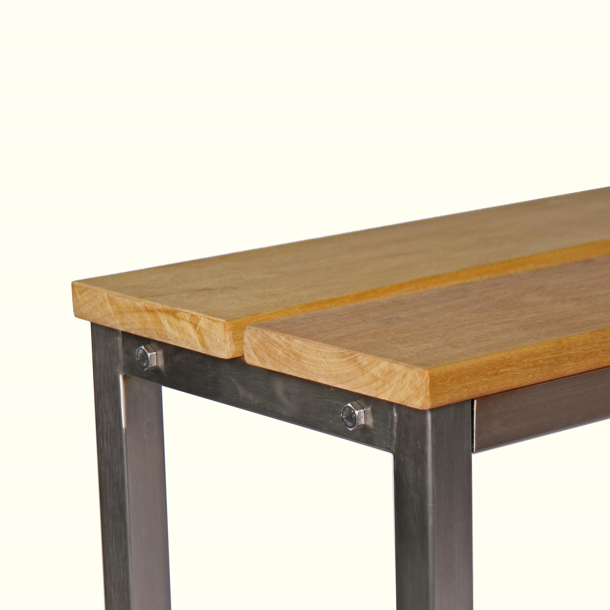 Parkbank, BxTxH: 150x30x40 cm, (U-Form) Edelstahl  SZAGATO Made in Germany Sitzbank Metall Umkleidebank Parkbank wetterfest Parkbänke