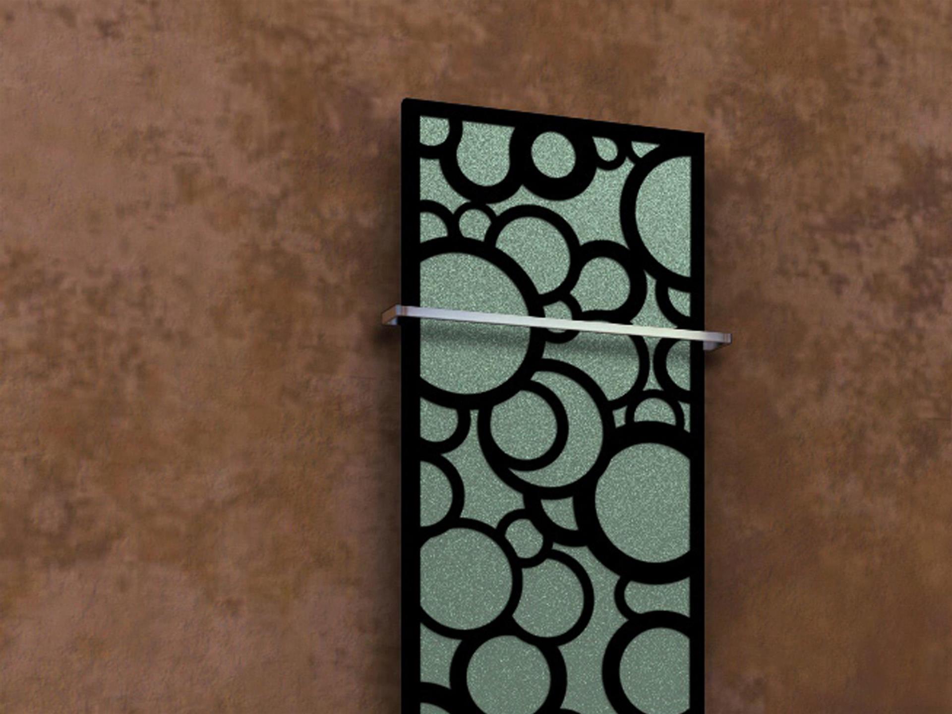 BADHEIZKÖRPER Design Kreta 3 180x47cm 1118 Watt schwarz (+1 Halter 15mm) SZAGATO Designheizkörper Handtuchheizkörper Mittelanschluss Handtuchwärmer