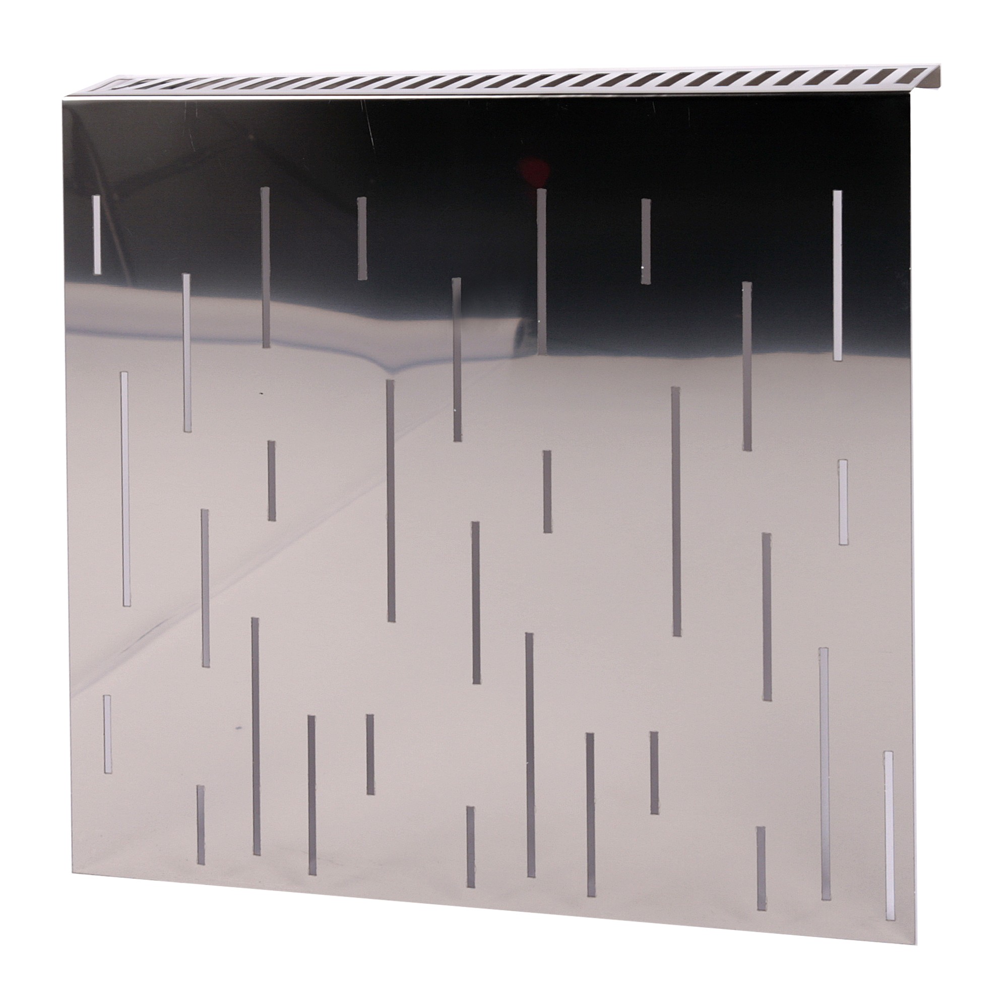Heizkörperverkleidung Edelstahl glänzend 60x 60cm Design Rain SET=2 Stück SZAGATO Heizungsverkleidung Verkleidung Heizkörper Abdeckung für Heizkörper