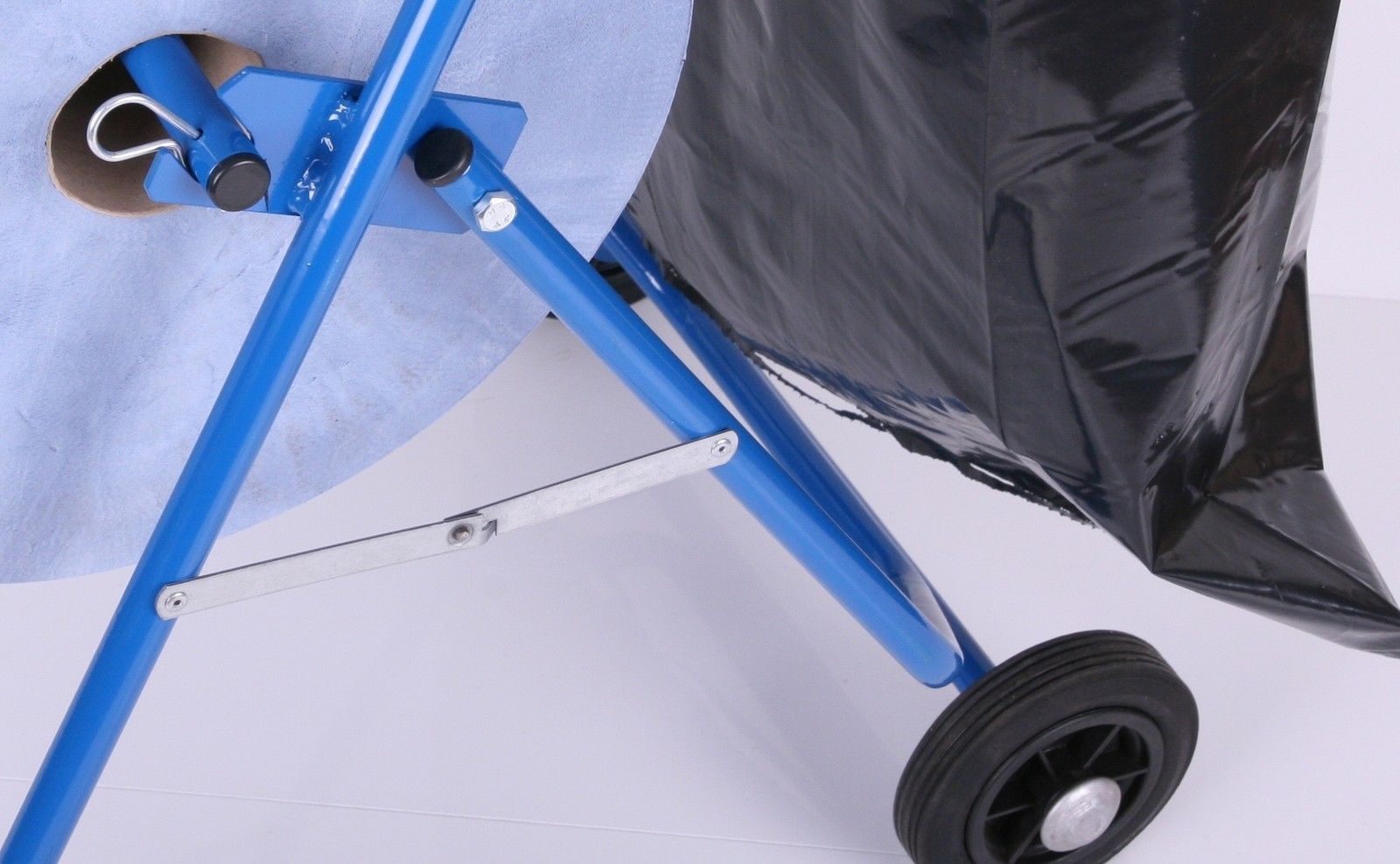 Putzrollenhalter Industrie Bodenständer inkl. Müllsackhalter 100x50x70cm blau SZAGATO Papierrollenhalter Puztrollenspender Putzrollenständer