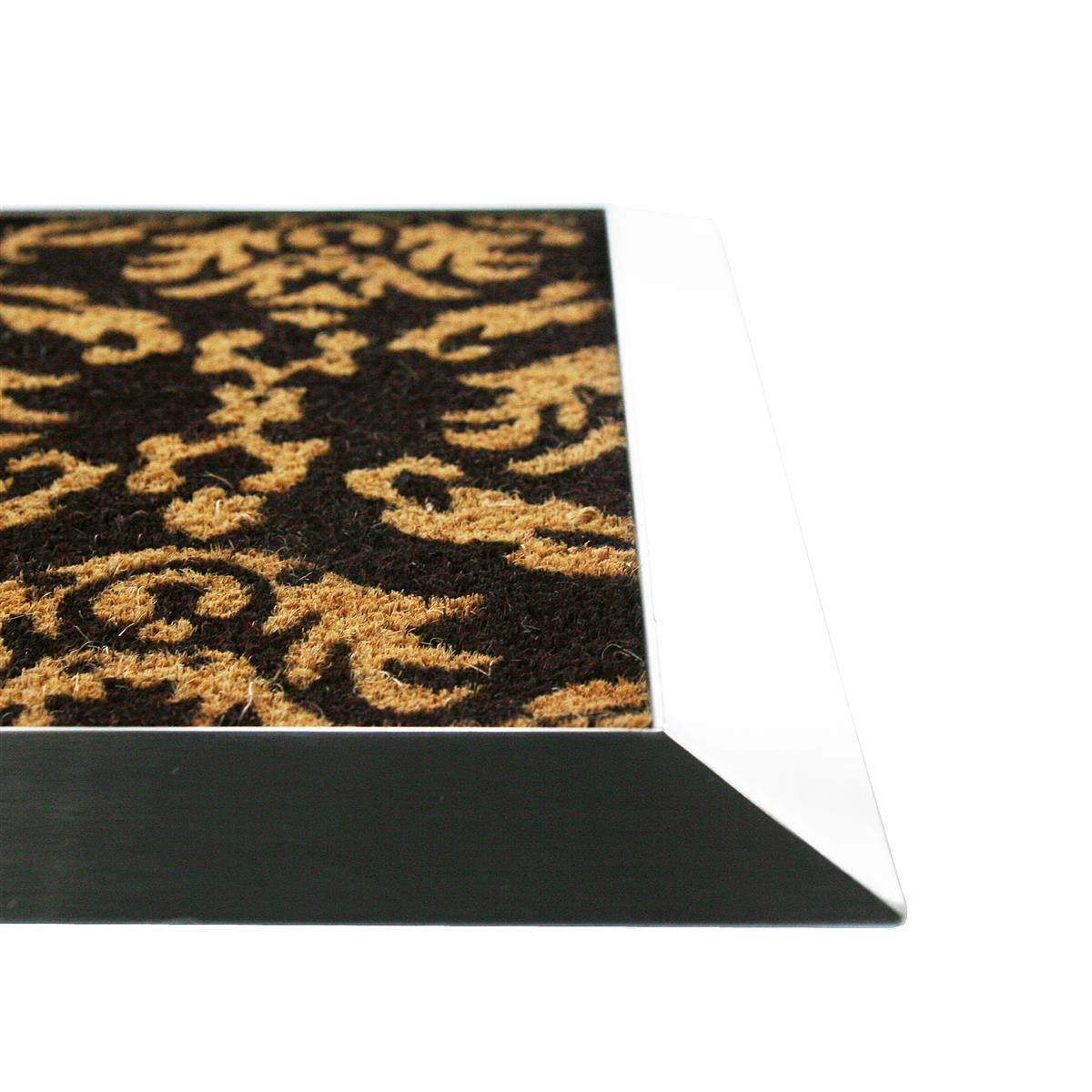 Fußmatte mit Edelstahl-Rahmen 84x54cm Design 33 Kokos braun SZAGATO Fussmatte außen Fussmatte outdoor Fussmatte innen Schuhabstreifer Fussabtreter Fußmatte mit Edelstahl-Rahmen 84x54cm Design 33 Kokos braun SZAGATO Fussmatte außen Fussmatte outdoor Fussmatte innen Schuhabstreifer Fussabtreter