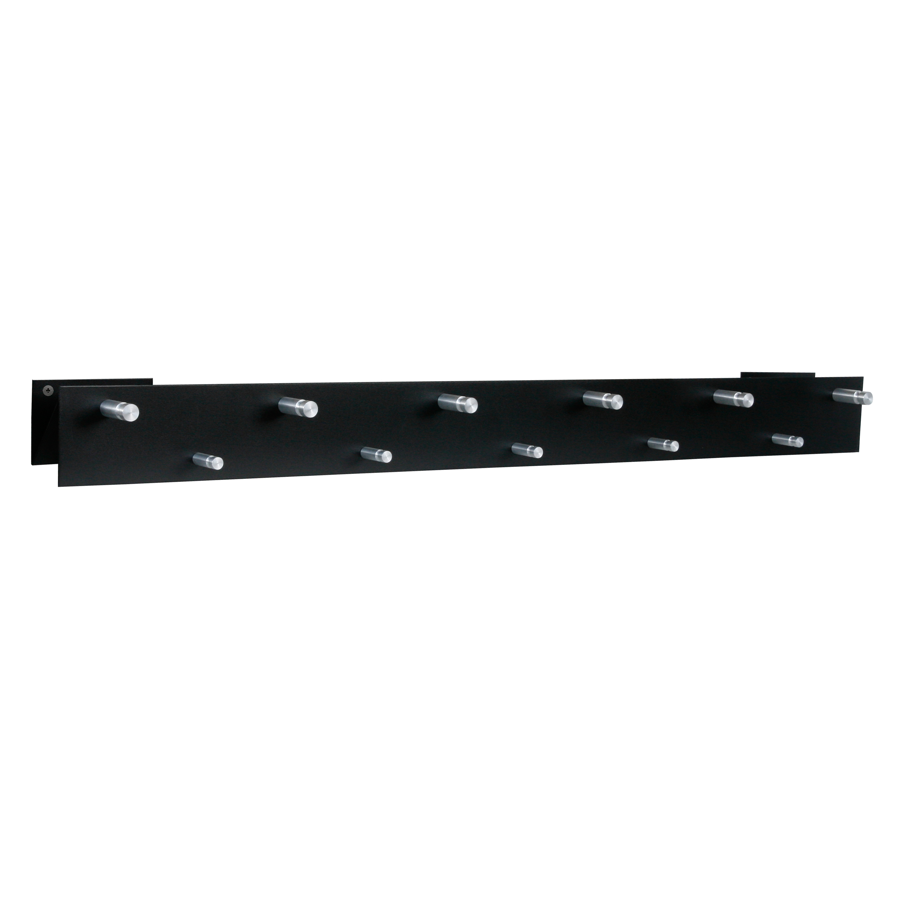 Garderobenleiste schwarz 100x9cm (N-Anordnung) SZAGATO Made in Germany Garderobenpaneel Flurgarderobe Garderobe Flur Wandgarderobe Hakenleiste