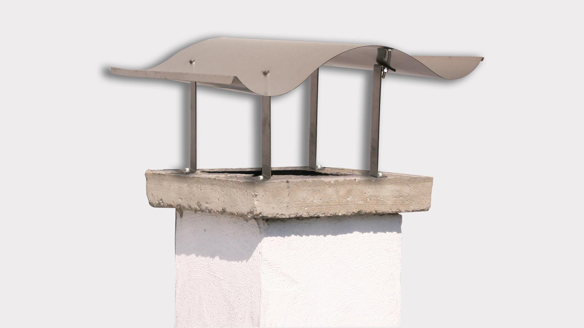 Schornsteinabdeckung Edelstahl 63x75cm starr No. 1 SZAGATO Made in Germany Kaminhaube Edelstahl Kaminabdeckung Schornsteinhaube Schornsteinabdeckung