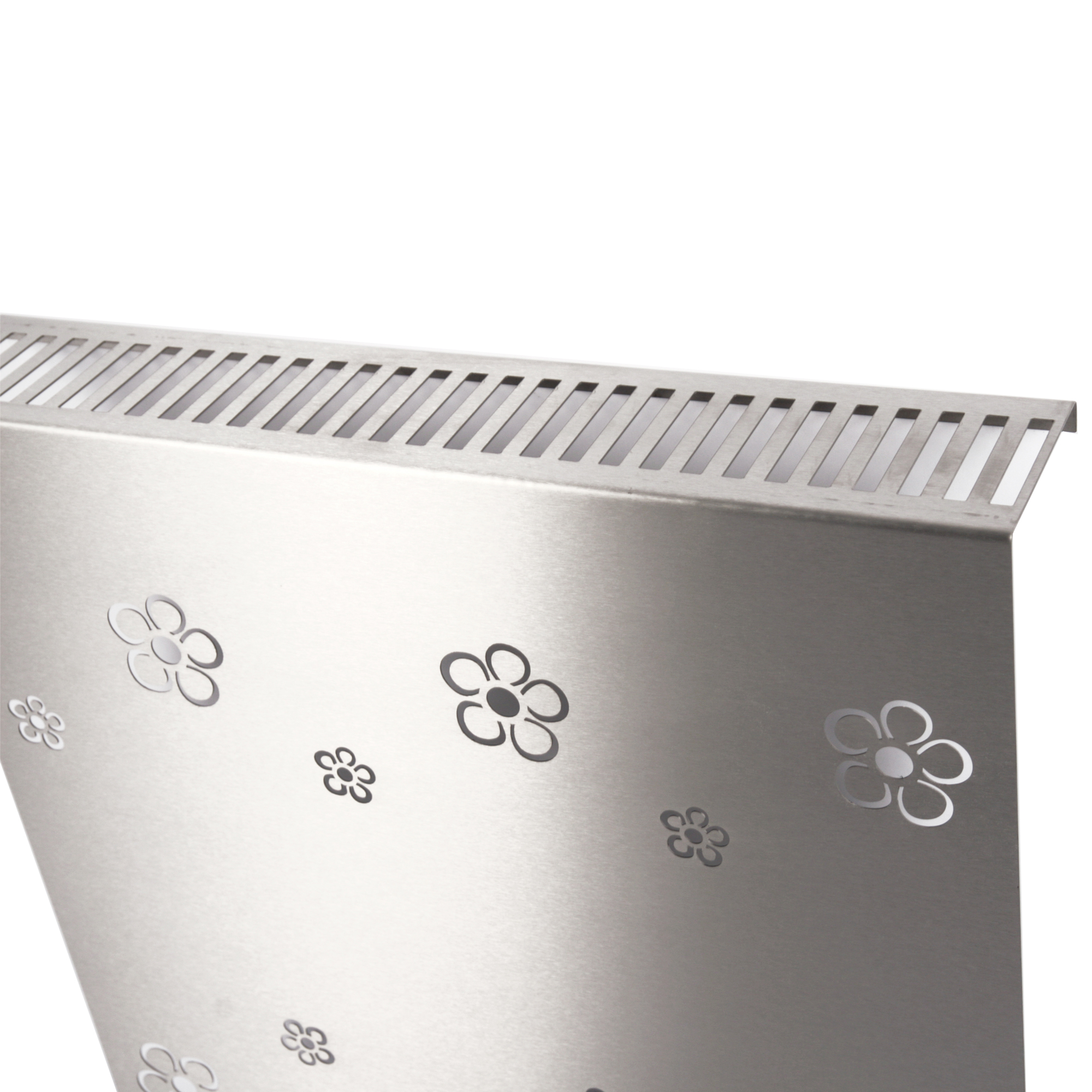 Heizkörperverkleidung Edelstahl 60 x 60cm Design Flower Frame (1 Stück) SZAGATO Heizungsverkleidung Verkleidung Heizkörper Abdeckung für Heizkörper