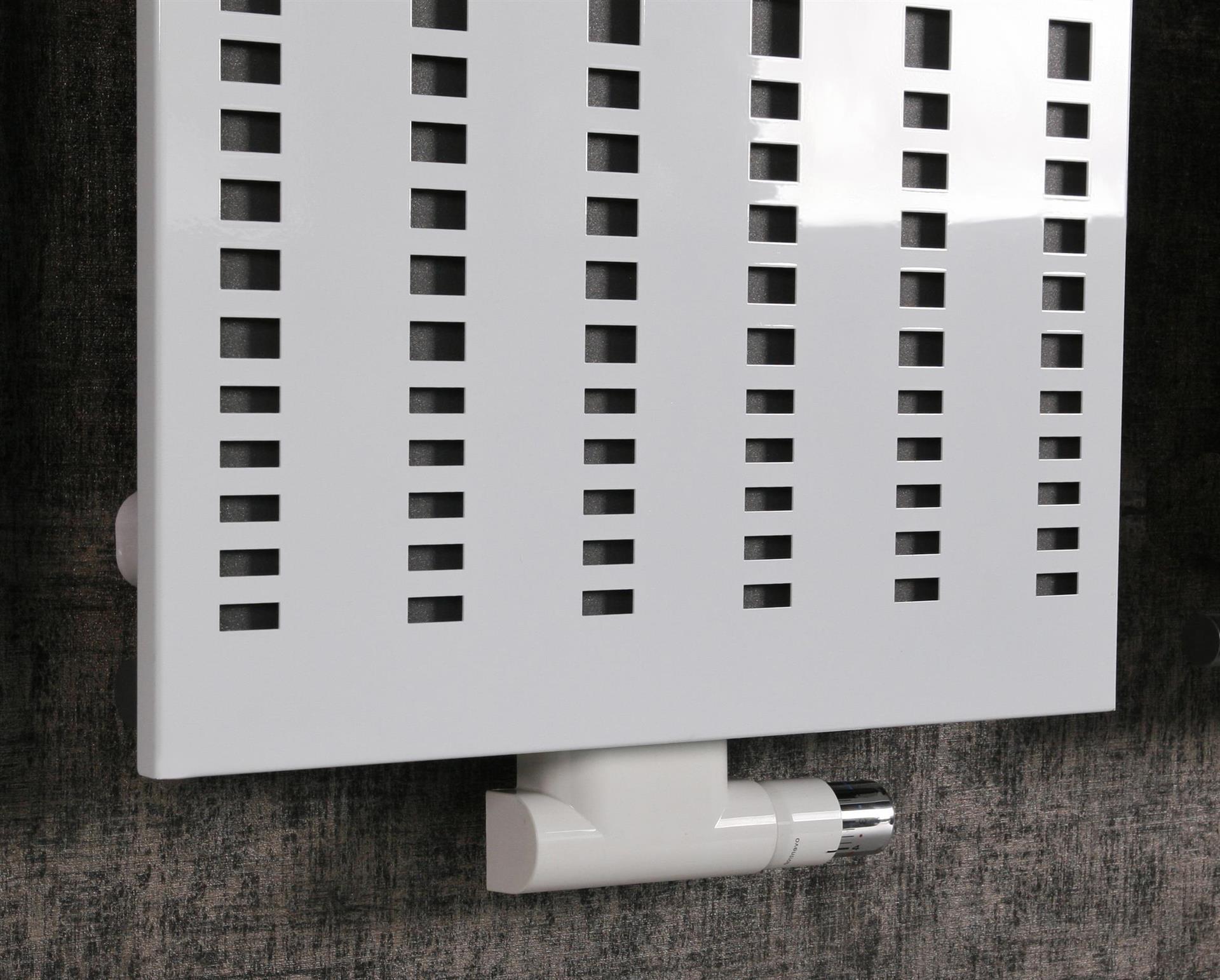 BADHEIZKÖRPER Design broken Mirror 3 180x47cm 1118Watt weiß +2 Halter 50mm SZAGATO Designheizkörper Handtuchheizkörper Mittelanschluss Handtuchwärmer