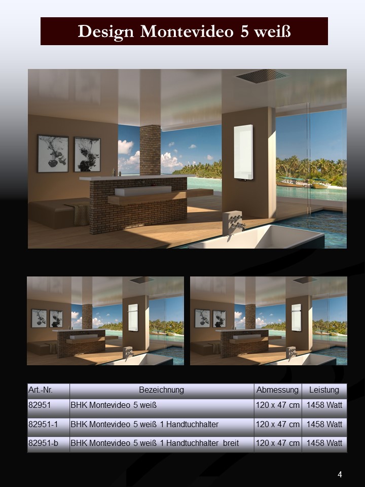 BADHEIZKÖRPER mit Glas Montevideo 5 Glasfront 120x47cm 1458 Watt weiß SZAGATO Designheizkörper Handtuchheizkörper mit Mittelanschluss Handtuchwärmer