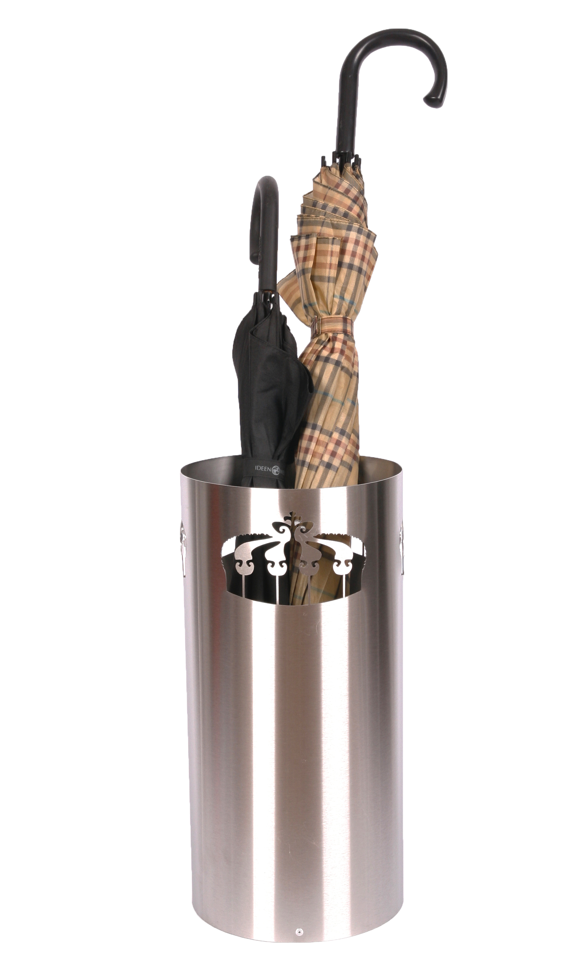 Schirmständer Design Crown 49xØ23cm Edelstahl matt SZAGATO Regenschirmständer Schirmständer große Schirme Schirmhalter moderne Regen-Schirmständer