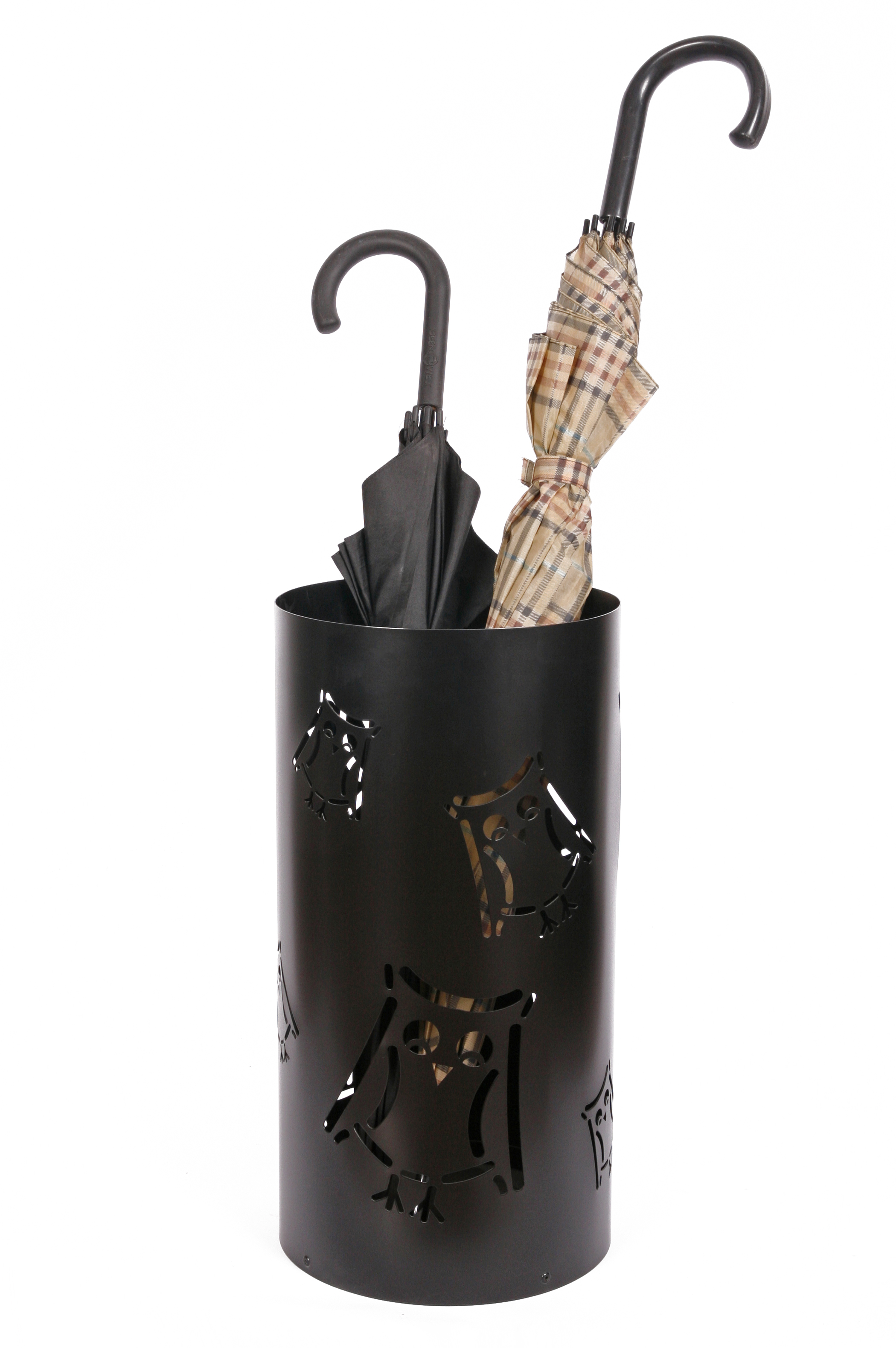 Schirmständer Design Eule 49xØ23cm schwarz SZAGATO Made in Germany moderner Regenschirmständer groß Schirmhalter Regenschirmhalter Design