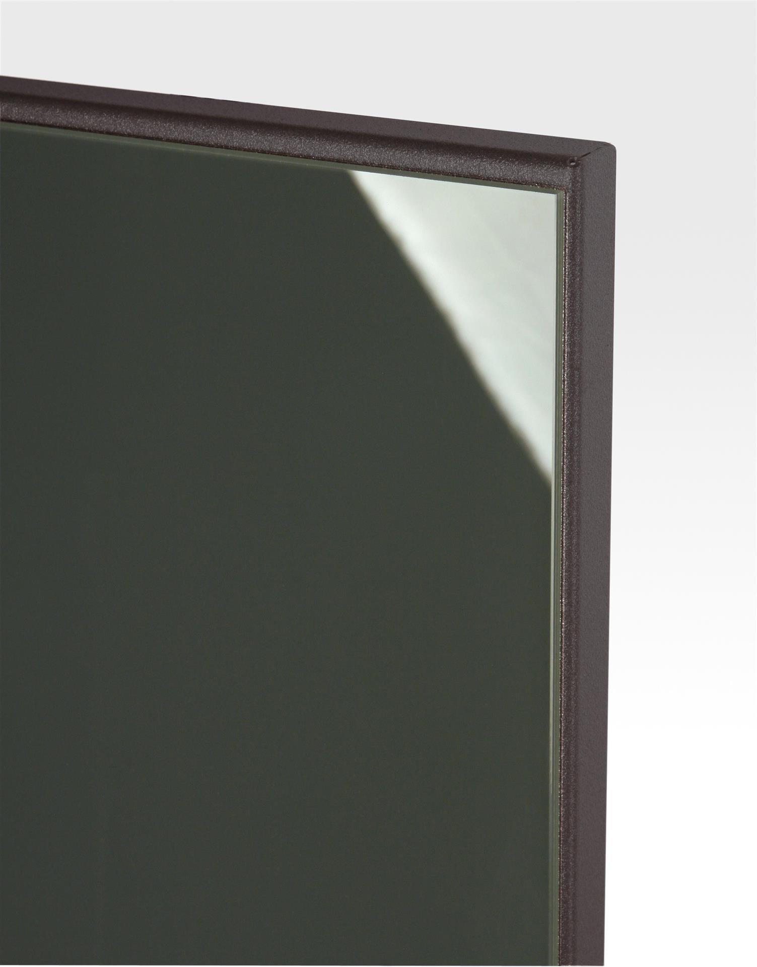 Badheizkörper mit Glas Design Montevideo 3 (Glasfront) 180x47cm 1118 Watt anthrazit - moon (+2 Halter 50mm) SZAGATO Designheizkörper Mittelanschluss