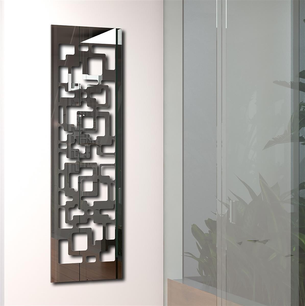 Garderobe Wandgarderobe Design Downtown 140x40cm Edelstahl SZAGATO Garderobe Metall Wand Garderobenpaneel Garderobenleiste Flurgarderobe Flur