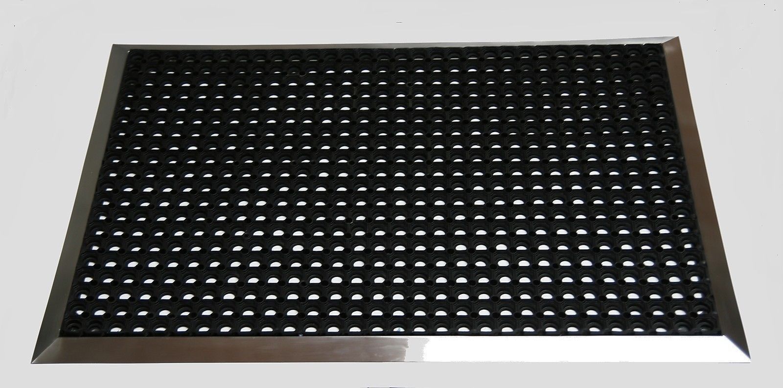 Edelstahlrahmen mit Fußmatte Ringgummi 130x90cm SZAGATO Made in Germany Schuhabstreifer Edelstahl außen Schmutzfangmatte Fußabtreter Edelstahlrahmen mit Fußmatte Ringgummi 130x90cm SZAGATO Made in Germany Schuhabstreifer Edelstahl außen Schmutzfangmatte Fußabtreter