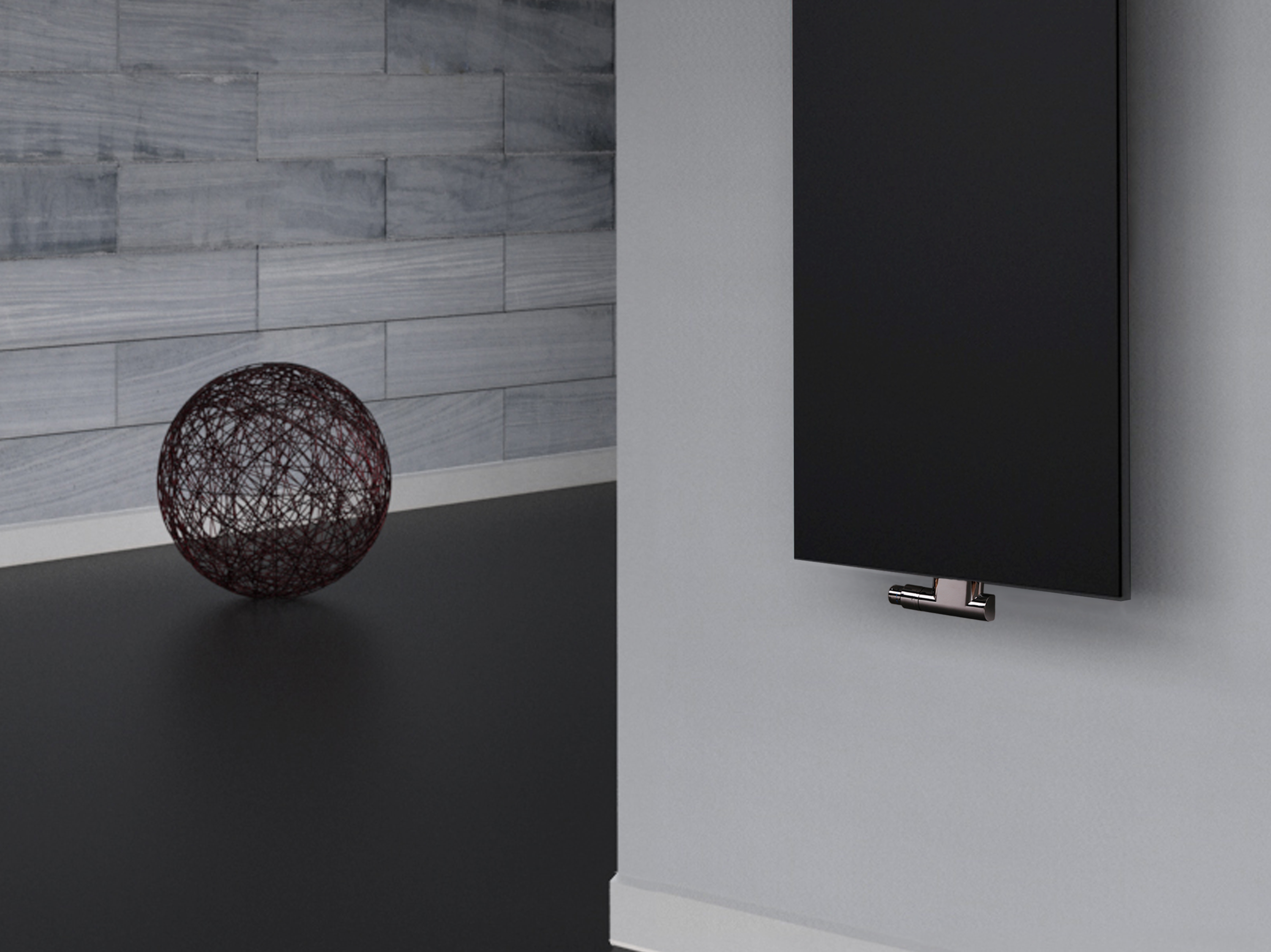 BADHEIZKÖRPER Design Mirror Steel 2 120x47cm 799 Watt schwarz (+1 Halter 30mm) SZAGATO Handtuchheizkörper mit Mittelanschluss Handtuchwärmer