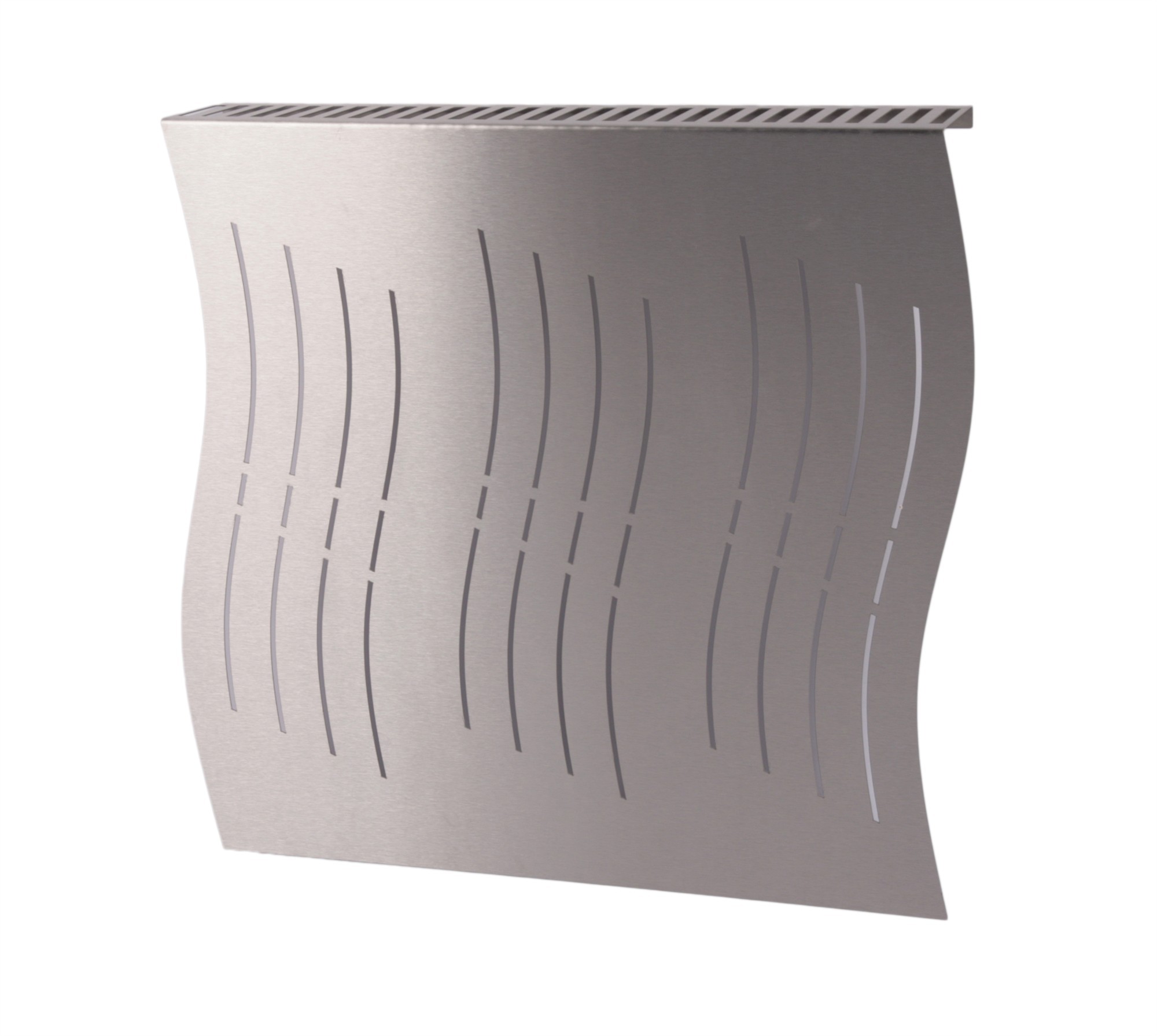 Heizkörperverkleidung Edelstahl 60 x 60cm Design Wave (1 Stück) SZAGATO Heizungsverkleidung Verkleidung Heizkörper Abdeckung für Heizkörper