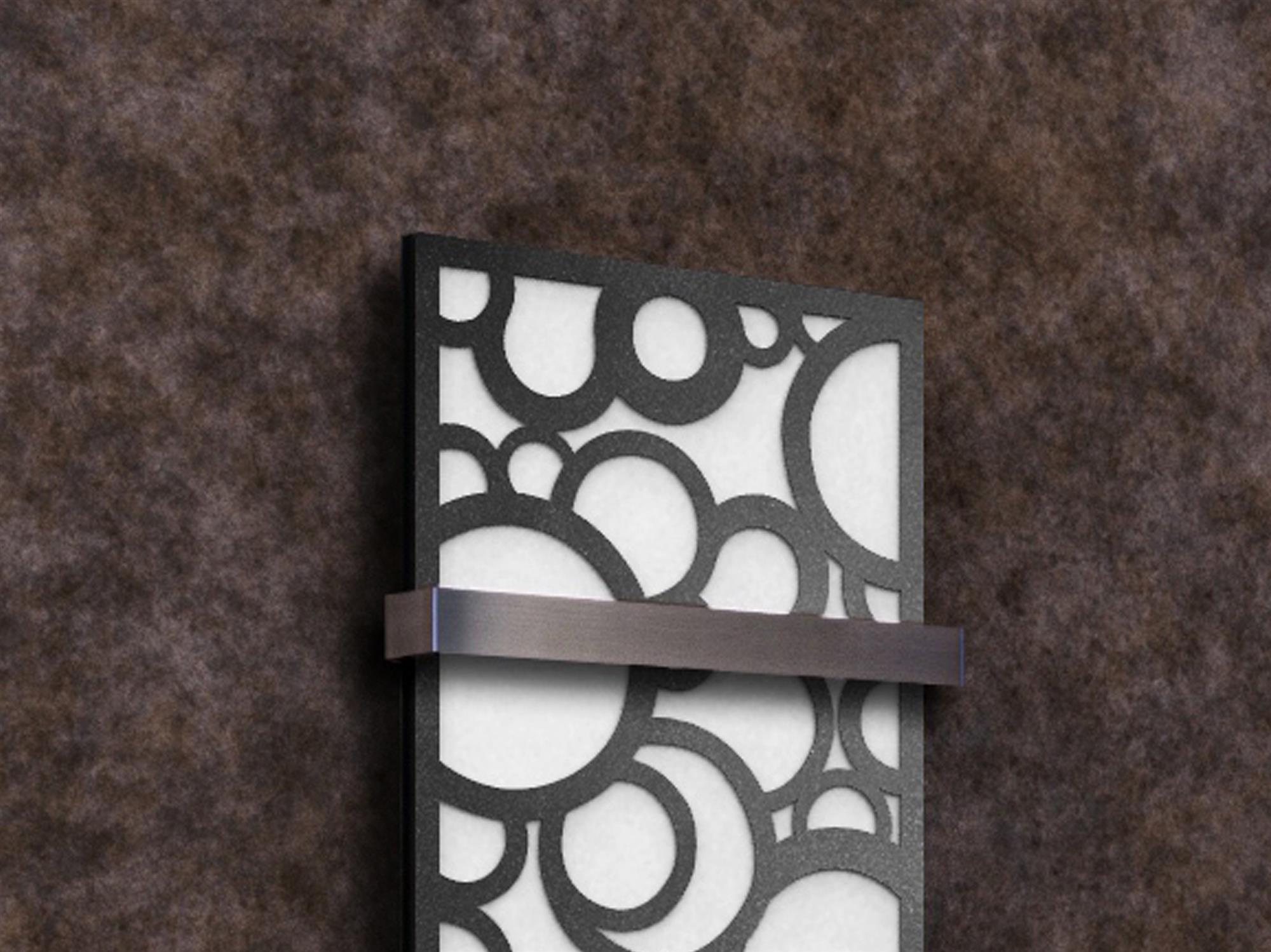 BADHEIZKÖRPER Design Kreta 2 120x47cm 799Watt weiß anthrazit - moonstone (+1 Halter 50mm) SZAGATO Designheizkörper mit Mittelanschluss Handtuchwärmer