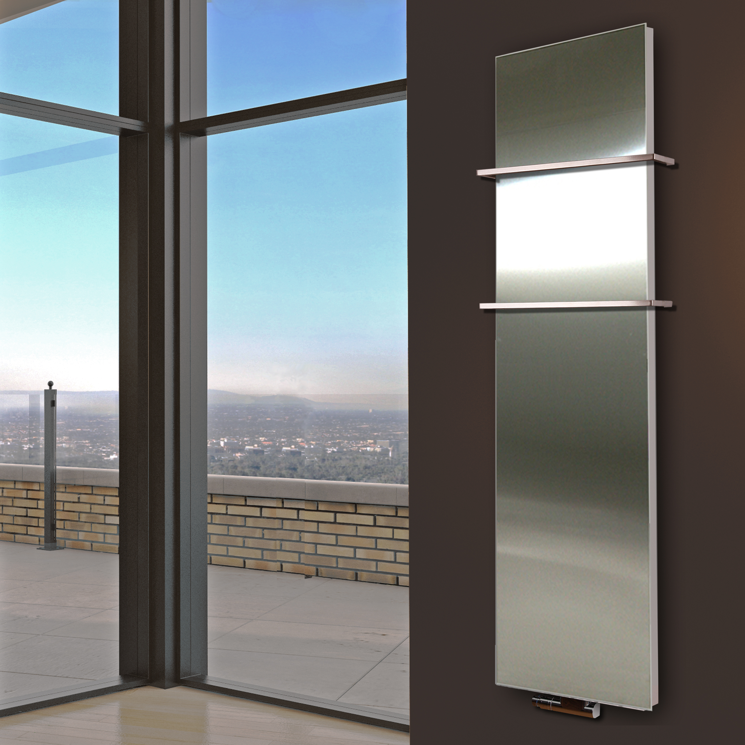 BADHEIZKÖRPER Design Mirror 3 180x47cm 1118 Watt Edelstahl matt (+2 Halter 15mm) SZAGATO Designheizkörper Handtuchheizkörper mit Mittelanschluss BADHEIZKÖRPER Design Mirror 3 180x47cm 1118 Watt Edelstahl matt (+2 Halter 15mm) SZAGATO Designheizkörper Handtuchheizkörper mit Mittelanschluss