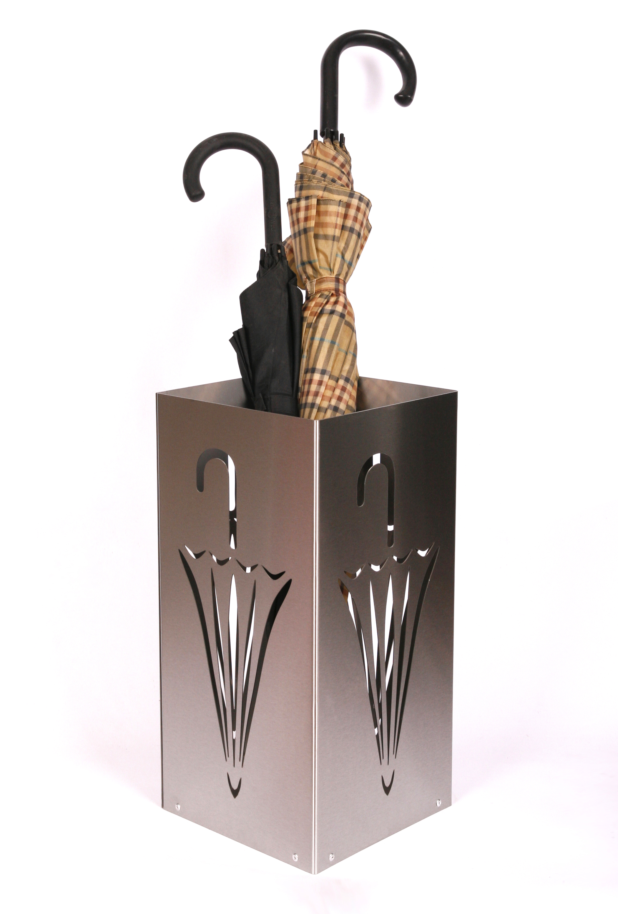 Schirmständer Design Umbrella closed 23x23cm Edelstahl matt SZAGATO Regenschirmständer große Schirme Schirmhalter moderne Schirmständer