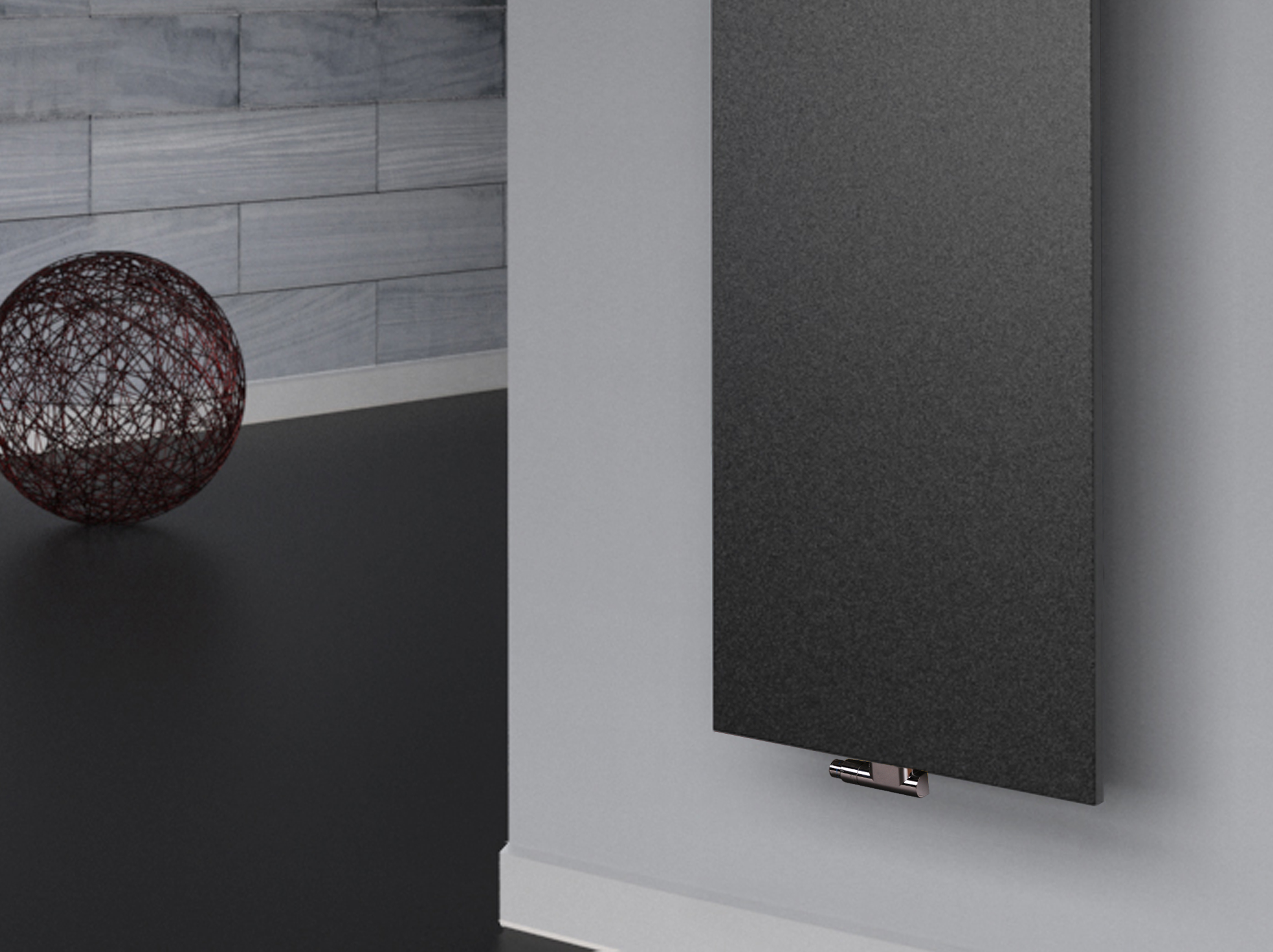 BADHEIZKÖRPER Design Mirror Steel 3 180x47cm 1118 Watt anthrazit - moonstone (+2 Halter 15mm) SZAGATO Designheizkörper Mittelanschluss Handtuchwärmer