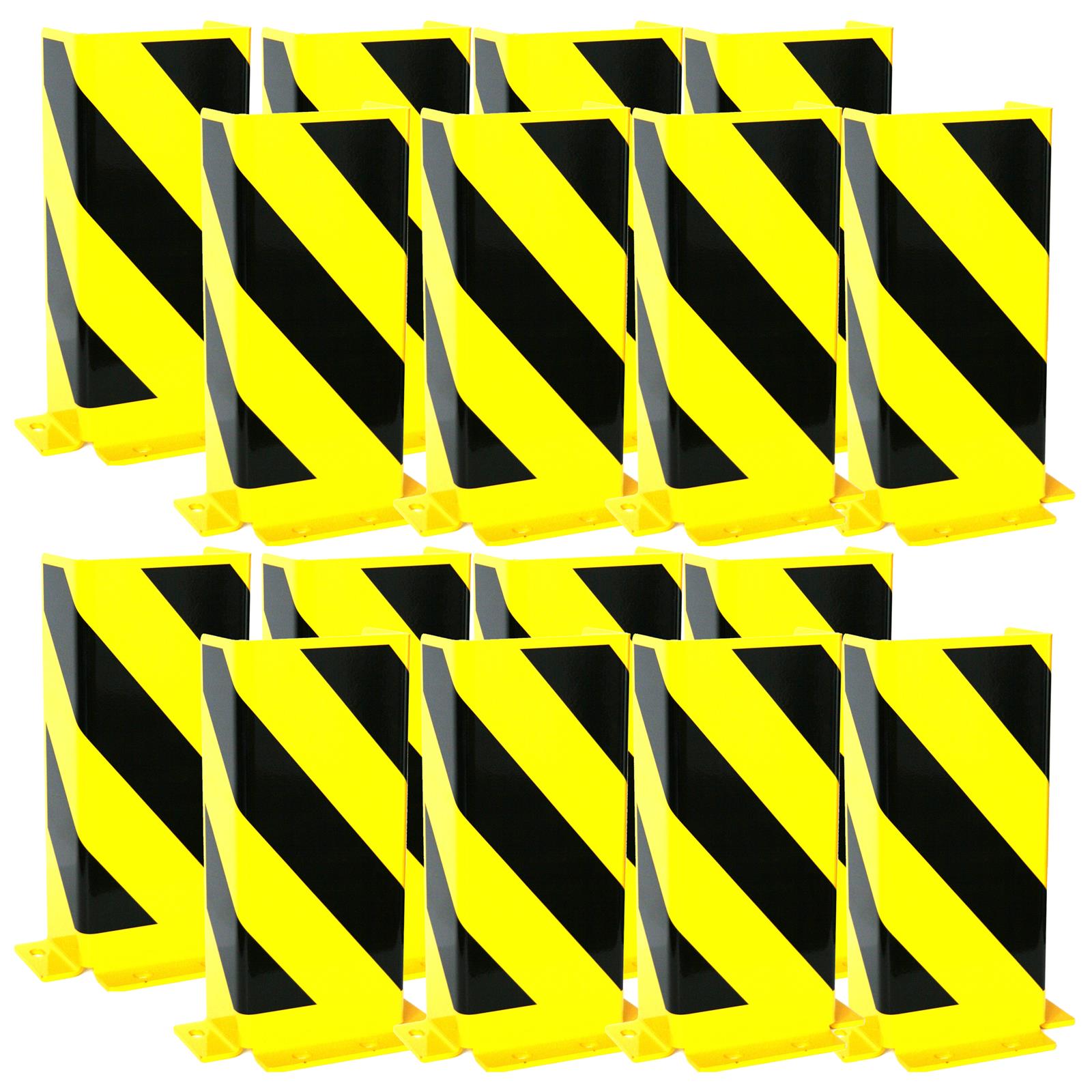 Rammschutz SET (16 Stück) 400x165x165x4 mm gerade  SZAGATO Regal Anfahrschutz  Rammschutzbügel  Anfahrschutzecke Rammschutzecke