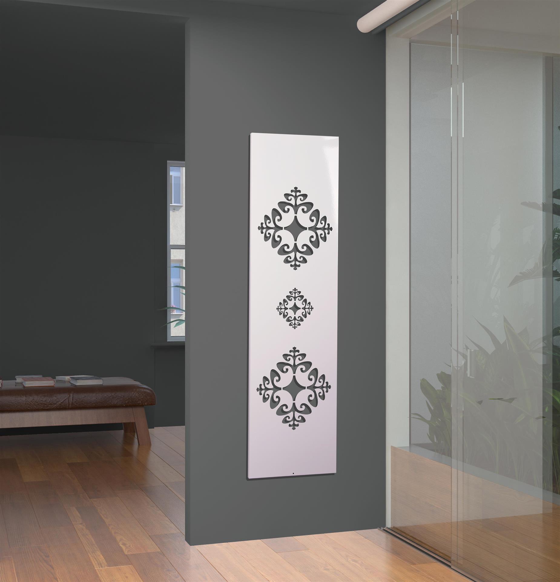 Wandgarderobe Design Eleven Ornaments 140x40 grau SZAGATO Made in Germany Gerdrobenleiste Garderobenpaneel Garderobenleisten Flurgarderobe Garderobe