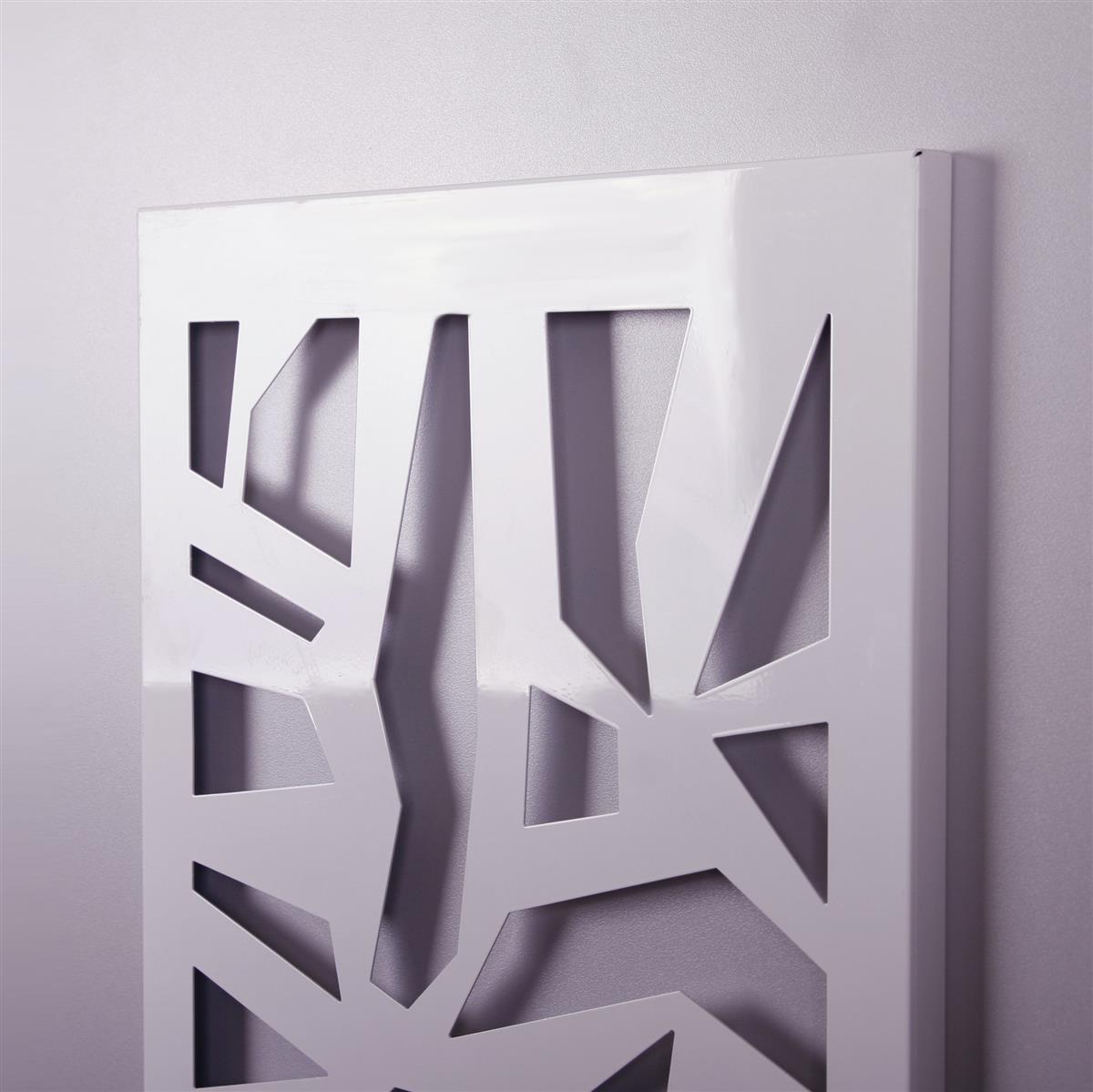 Wandgarderobe Design Mosaik 140x40cm weiß SZAGATO Made in Germany Garderobenpaneel Garderobenleiste Garderobenleisten Flurgarderobe Garderobe Flur