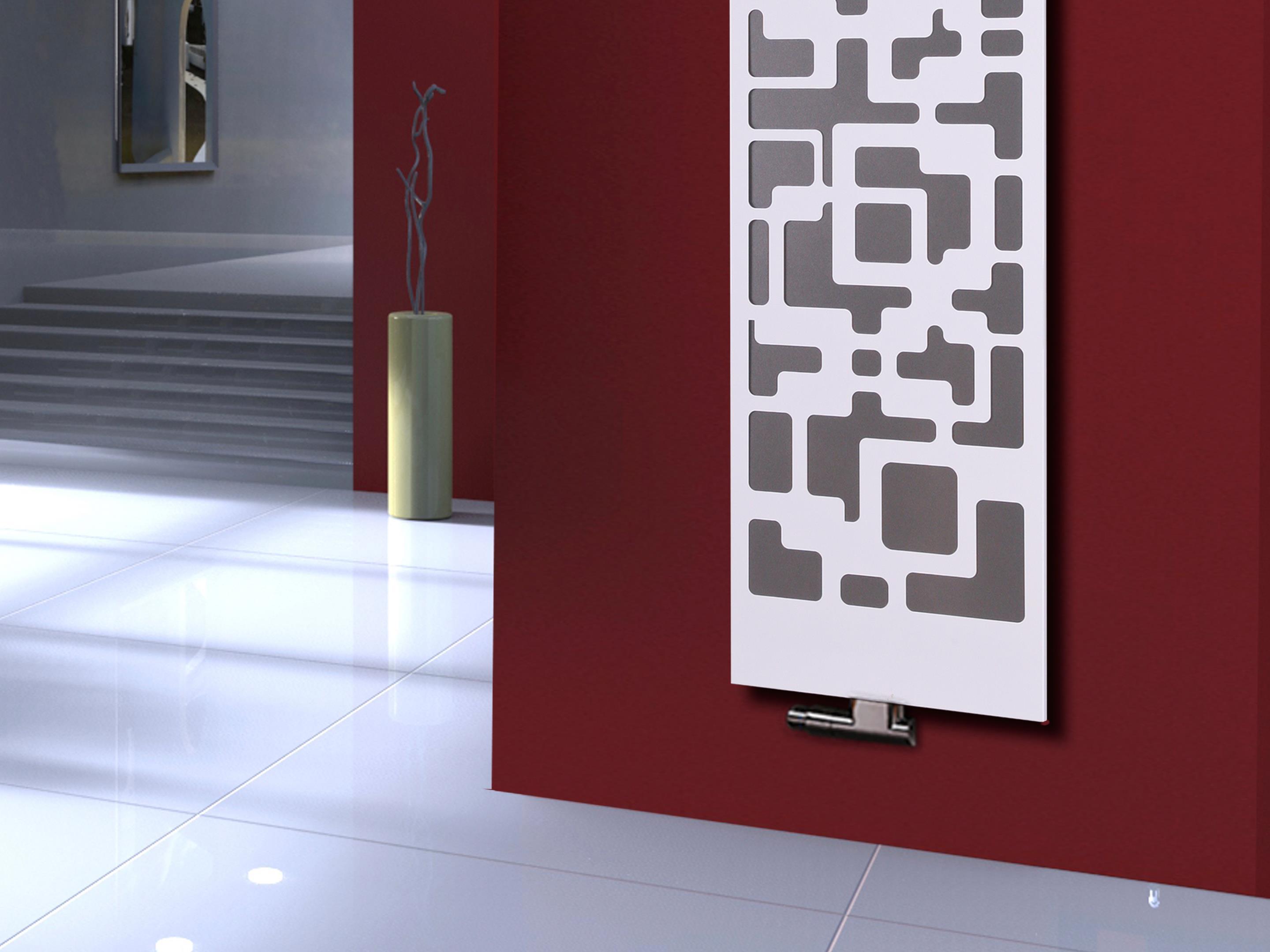 BADHEIZKÖRPER Design Downtown 2 120x47cm 799Watt weiß (+1 Halter 50mm) SZAGATO Designheizkörper Handtuchheizkörper mit Mittelanschluss Handtuchwärmer