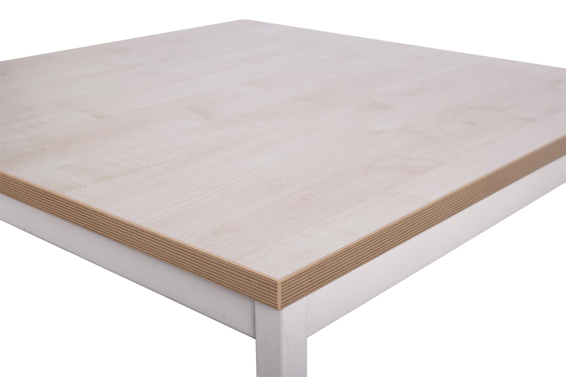 Schreibtisch Stahl LxB 140x80cm Ahorn SZAGATO SZAGATO Made in Germany Schreibtisch höhenverstellbar Arbeitstisch Bürotisch Druckertisch Computertisch