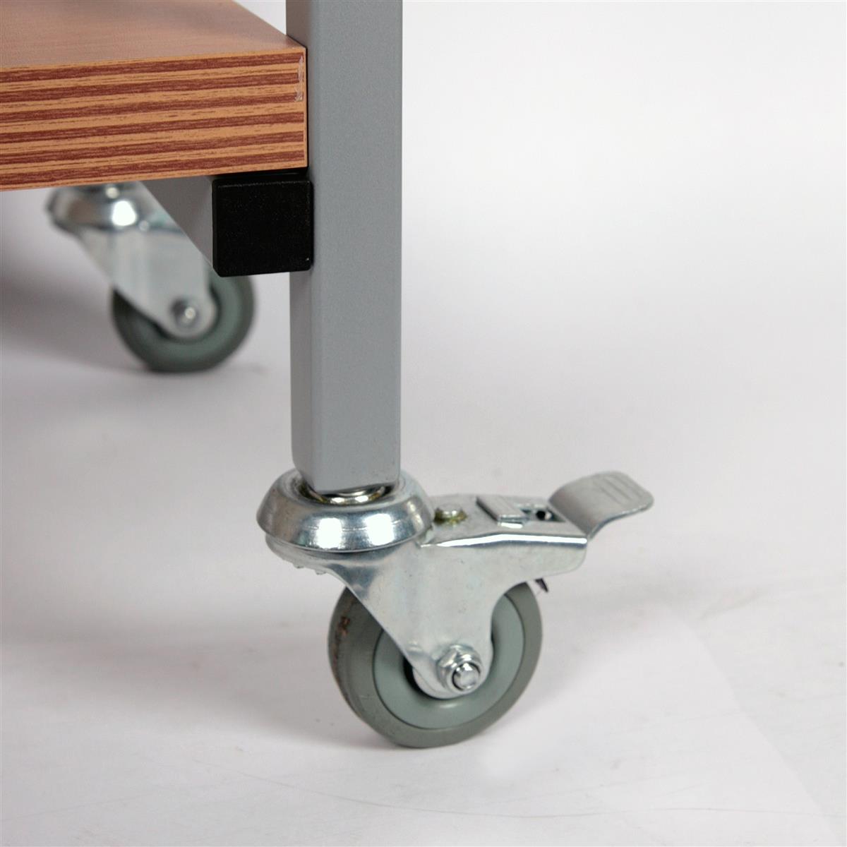 Tischwagen / Ordner-Rollwagen HxBxT 100x89x30cm 3 Böden Buche SZAGATO Made in Germany  Ordner Rollwagen Roller Regal Rollregal Archiv für Akten