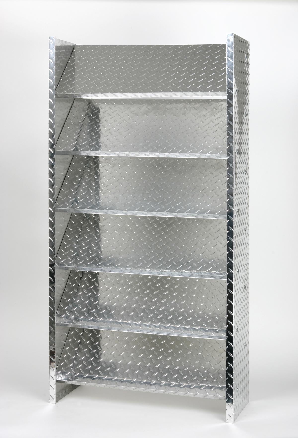 Schuhregal Metall Alu SZAGATO 125x60cm 6 Böden glänzend kaufen