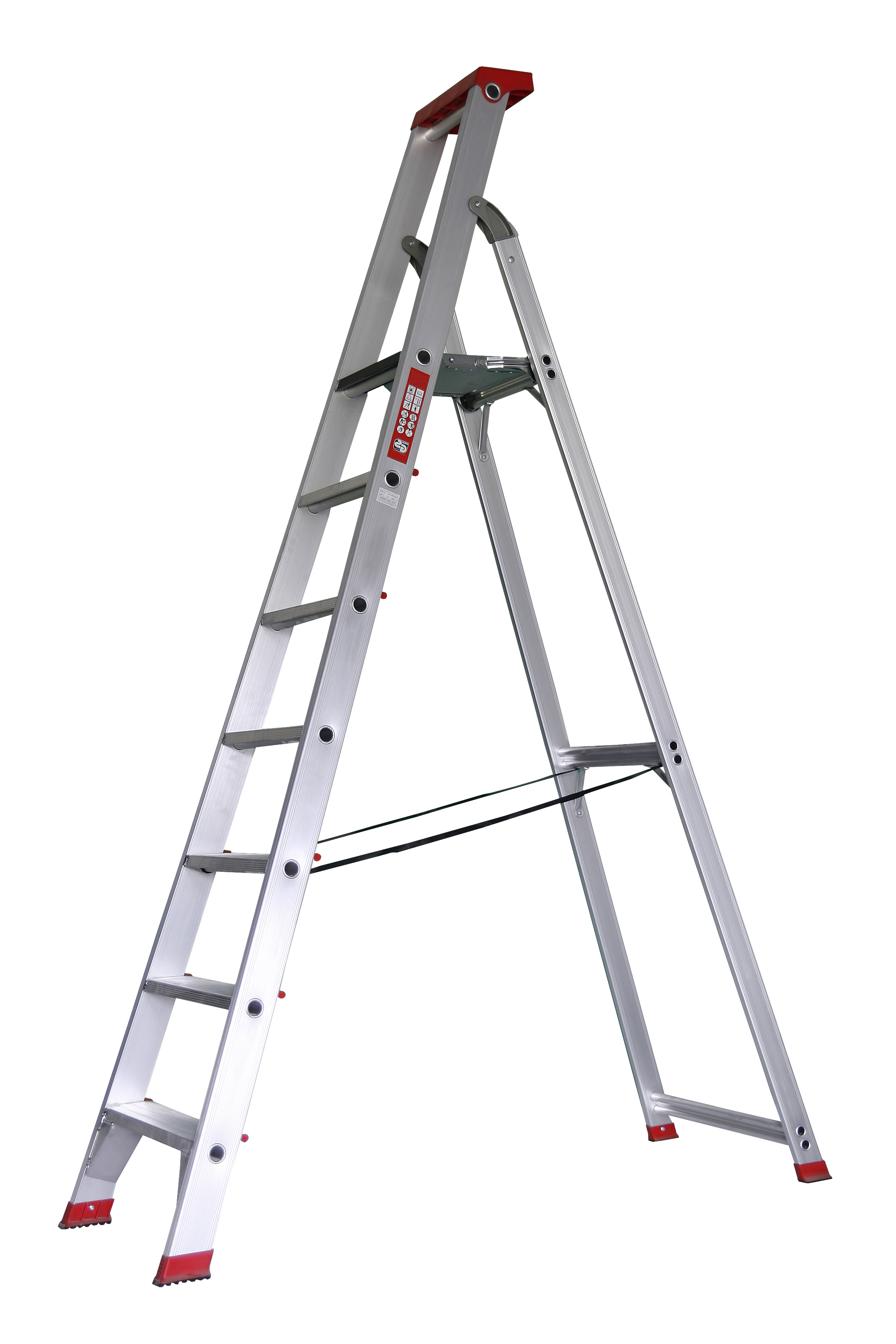 Stehleiter 7 Stufen Profi 257x64x16cm Alu SZAGATO 7 Stufen Leiter Alu Stehleiter 7-stufig Bockleiter 7 Stufen Haushaltsleiter 7 Stufen Alu-Stehleiter