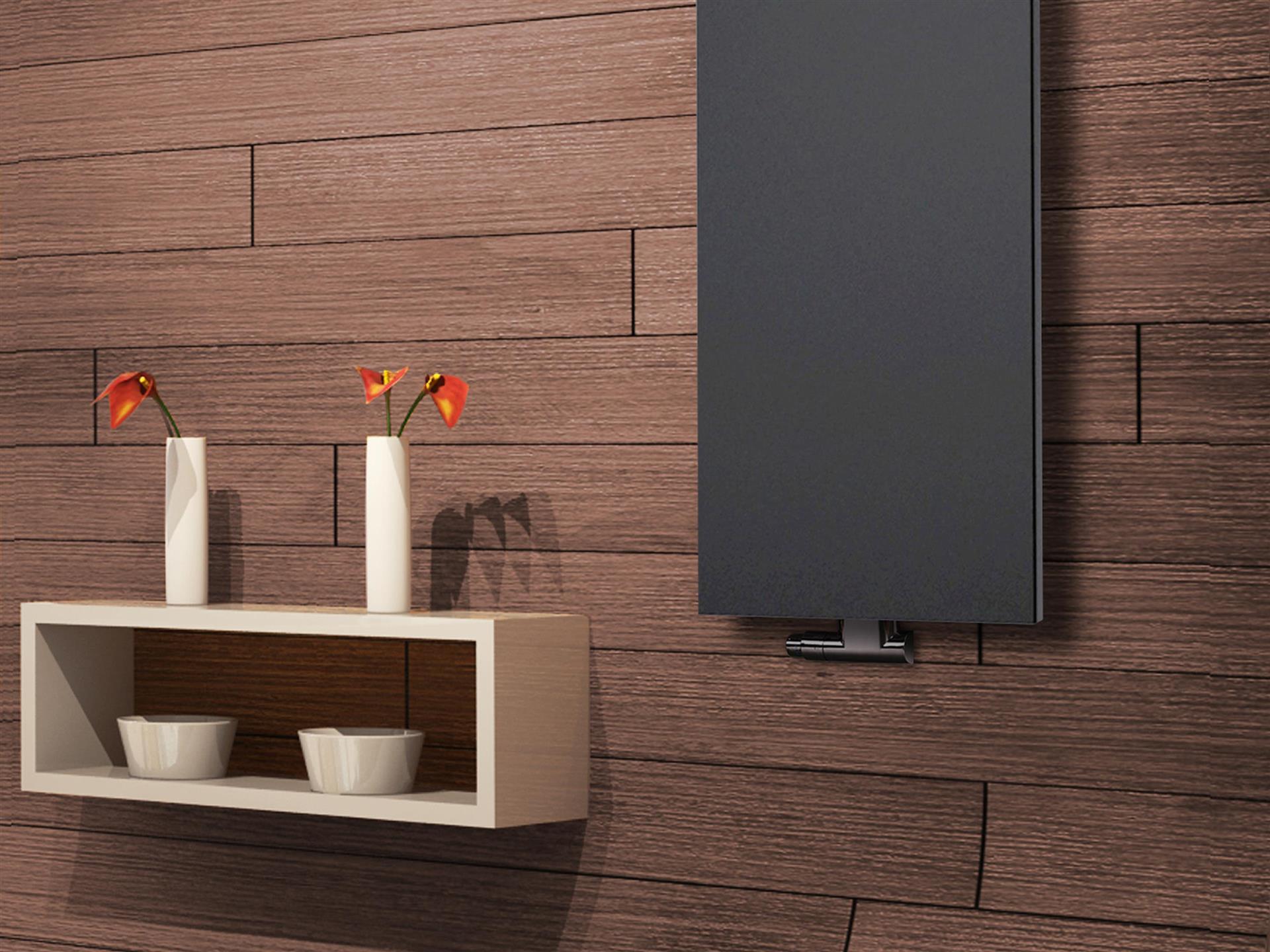 BADHEIZKÖRPER Design Mirror Steel 2 120x47cm 799 Watt anthrazit SZAGATO Designheizkörper Handtuchheizkörper mit Mittelanschluss Handtuchwärmer