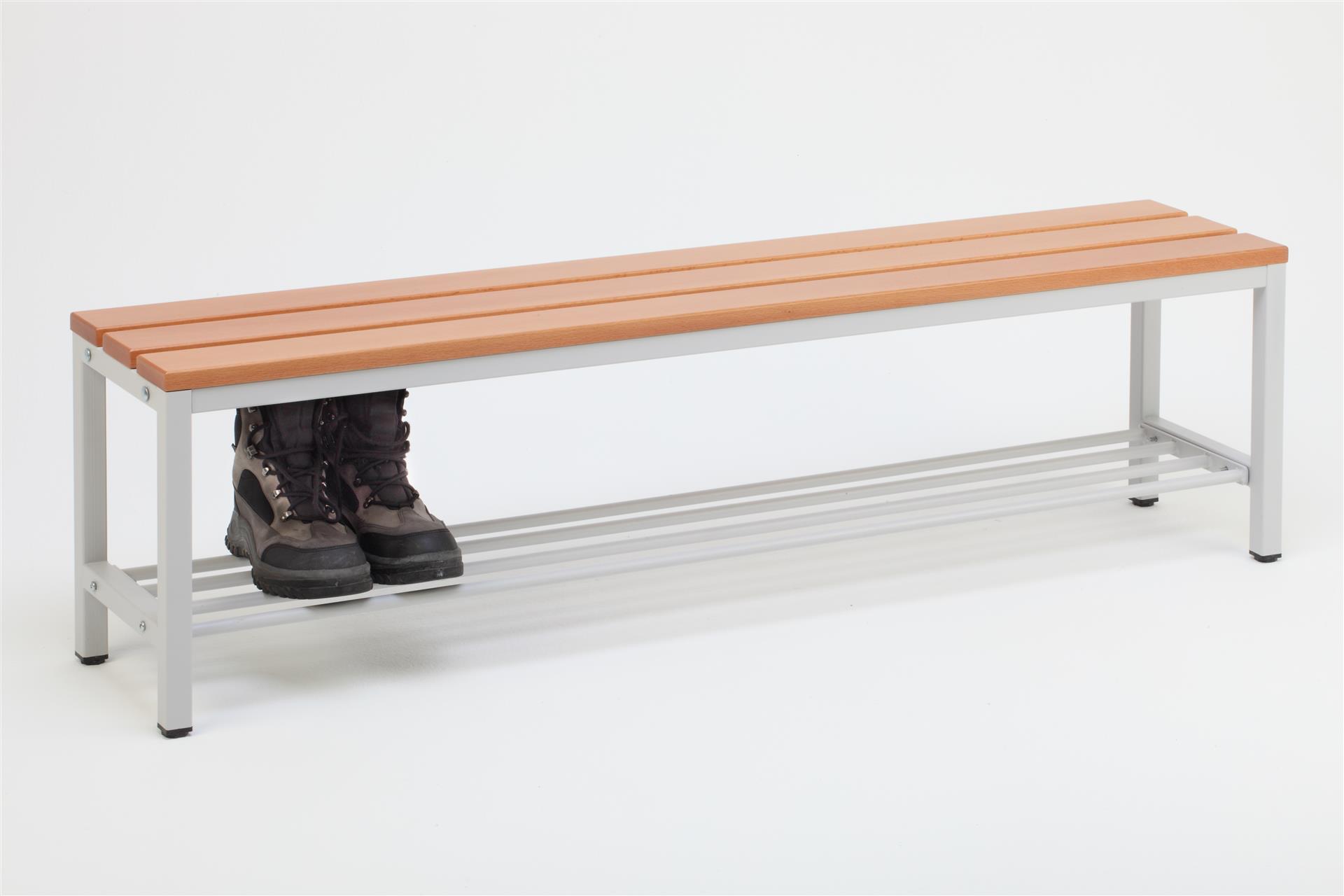 Umkleide Bank mit Schuhrost BxHxT 150x42x30cm Marke SZAGATO Umkleidebank Garderobe Umkleide Sitzbank Umkleidebänke Umkleidesitzbank Fitnessstudio